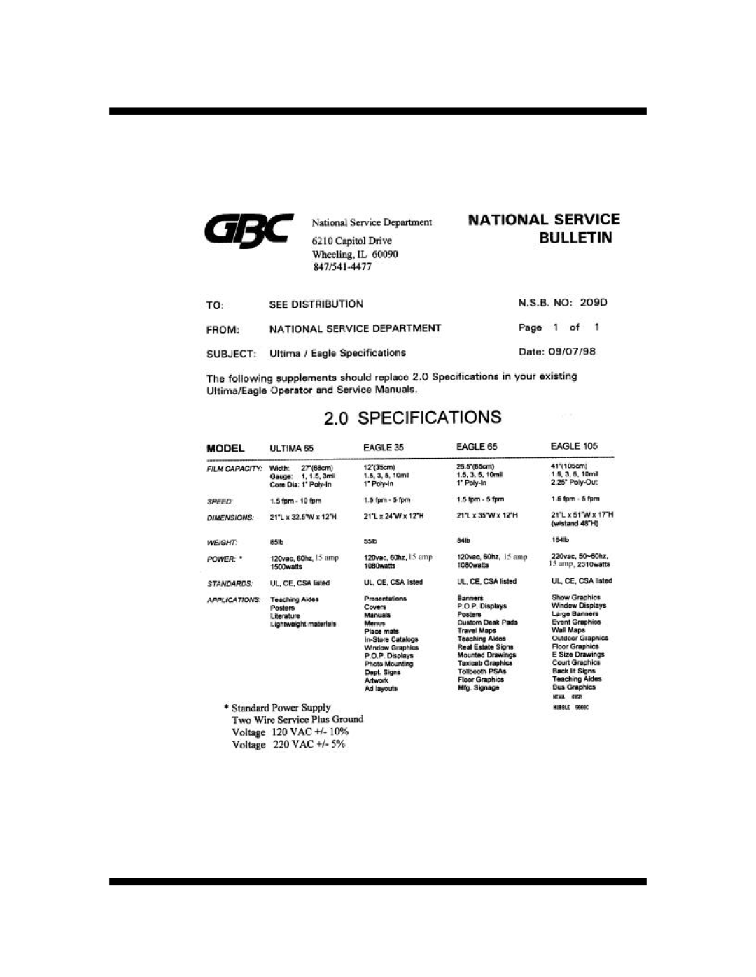Eagle Electronics 35, 105 manual 