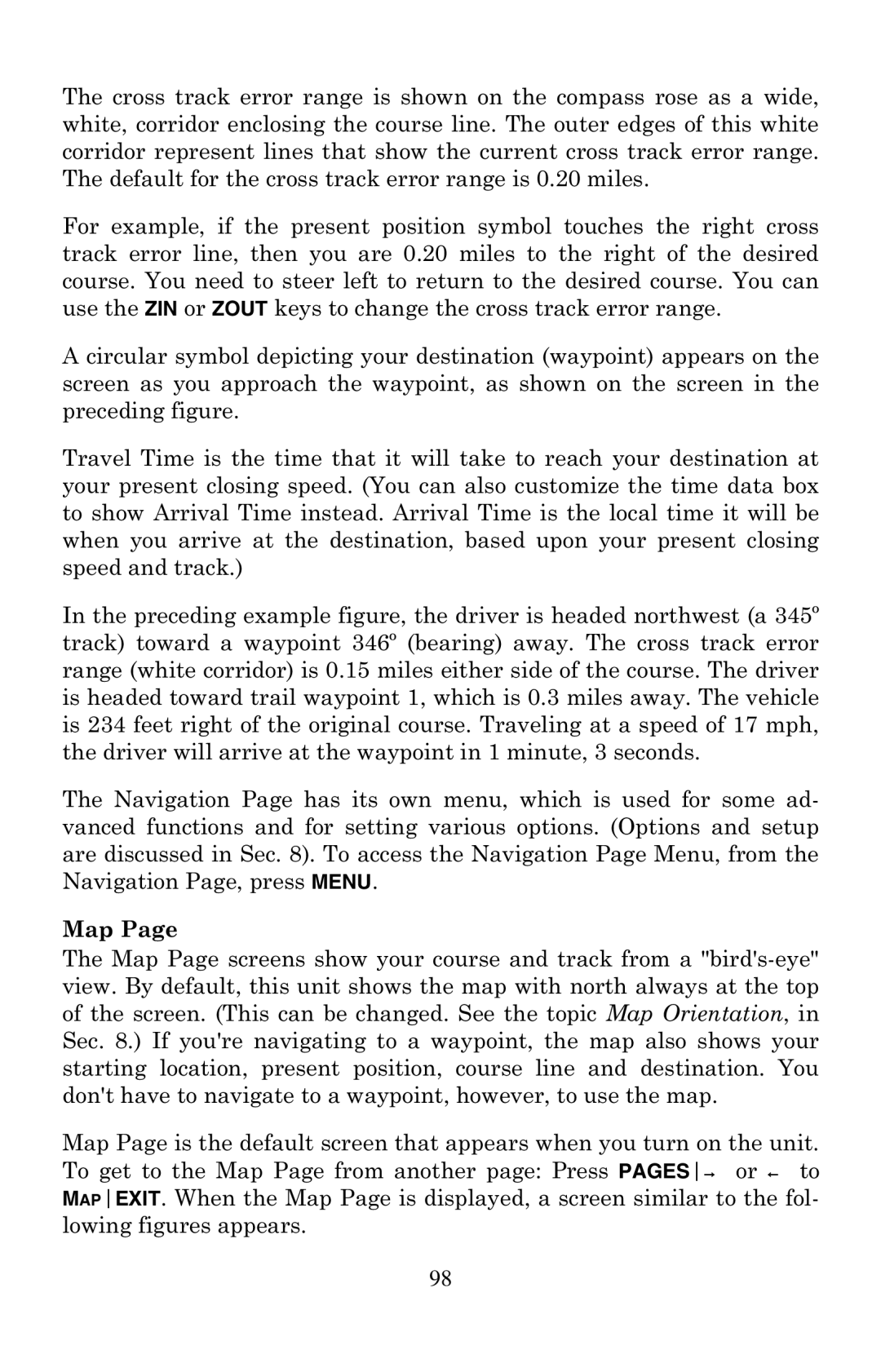 Eagle Electronics 500C, 500CDF manual Map 