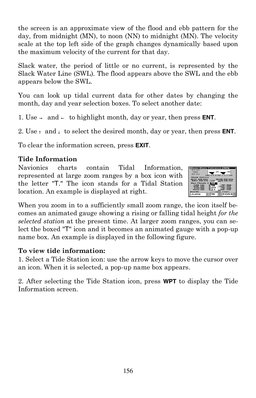 Eagle Electronics 500C, 500CDF manual Tide Information, To view tide information 