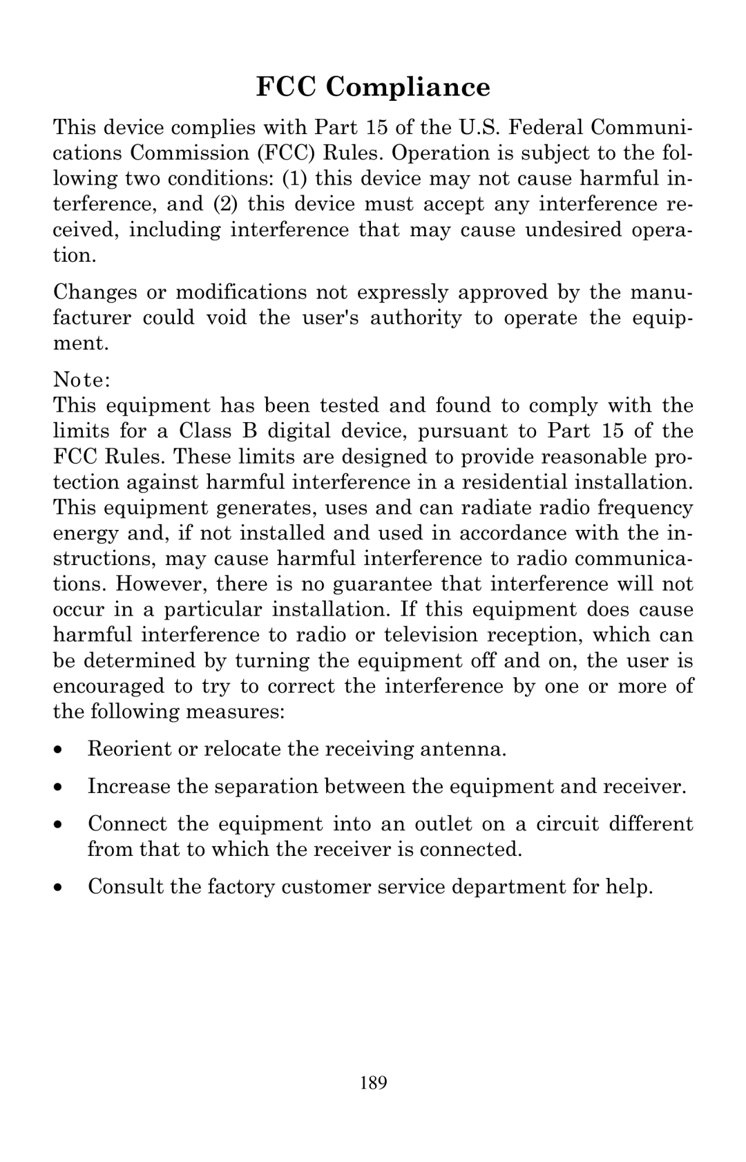 Eagle Electronics 500C, 500CDF manual FCC Compliance 