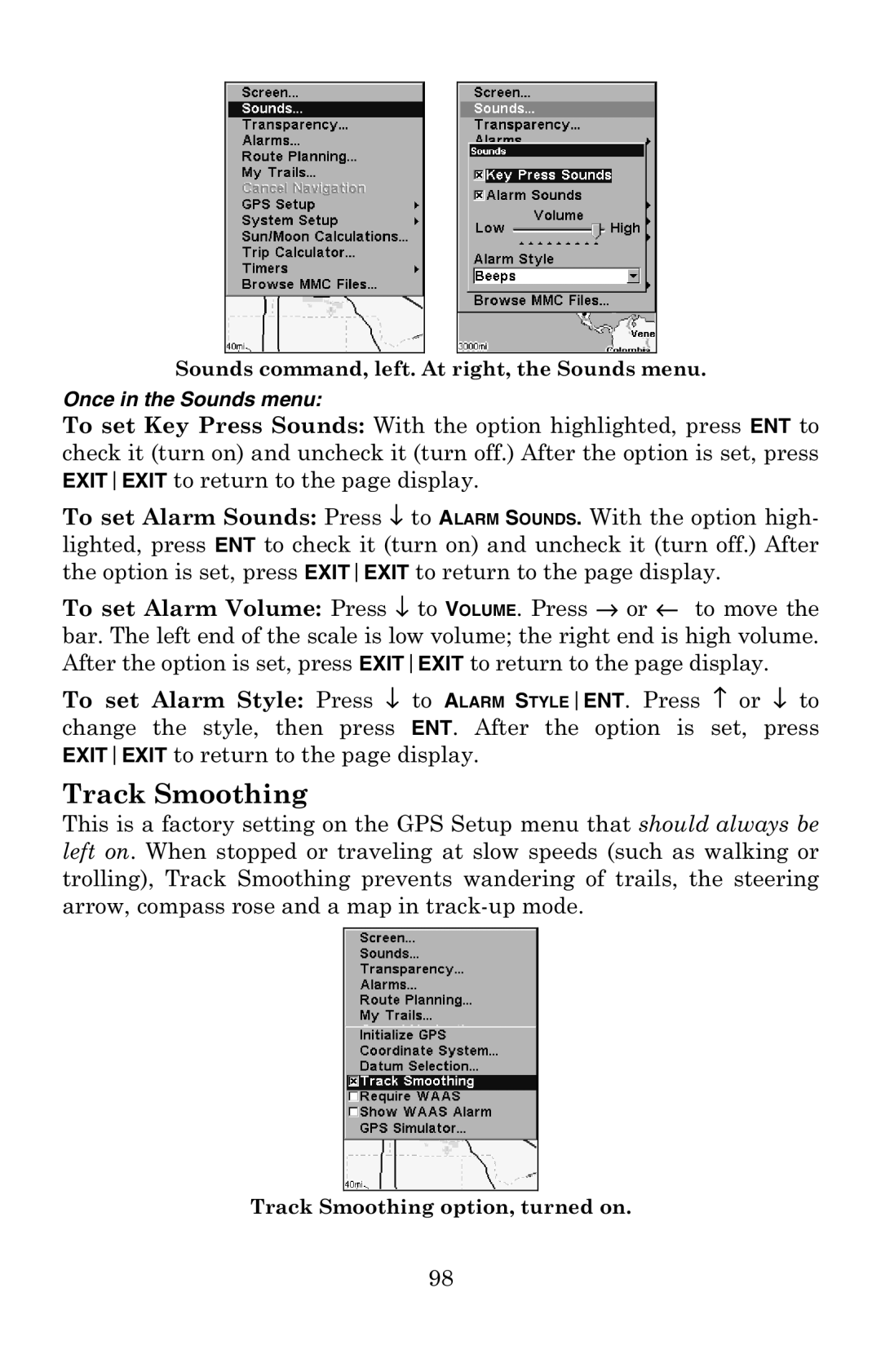 Eagle Electronics 500C manual Track Smoothing 