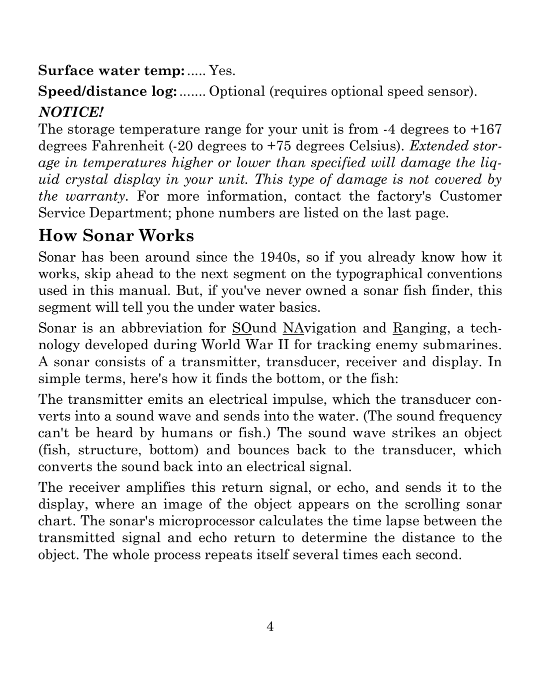 Eagle Electronics 500C manual How Sonar Works 