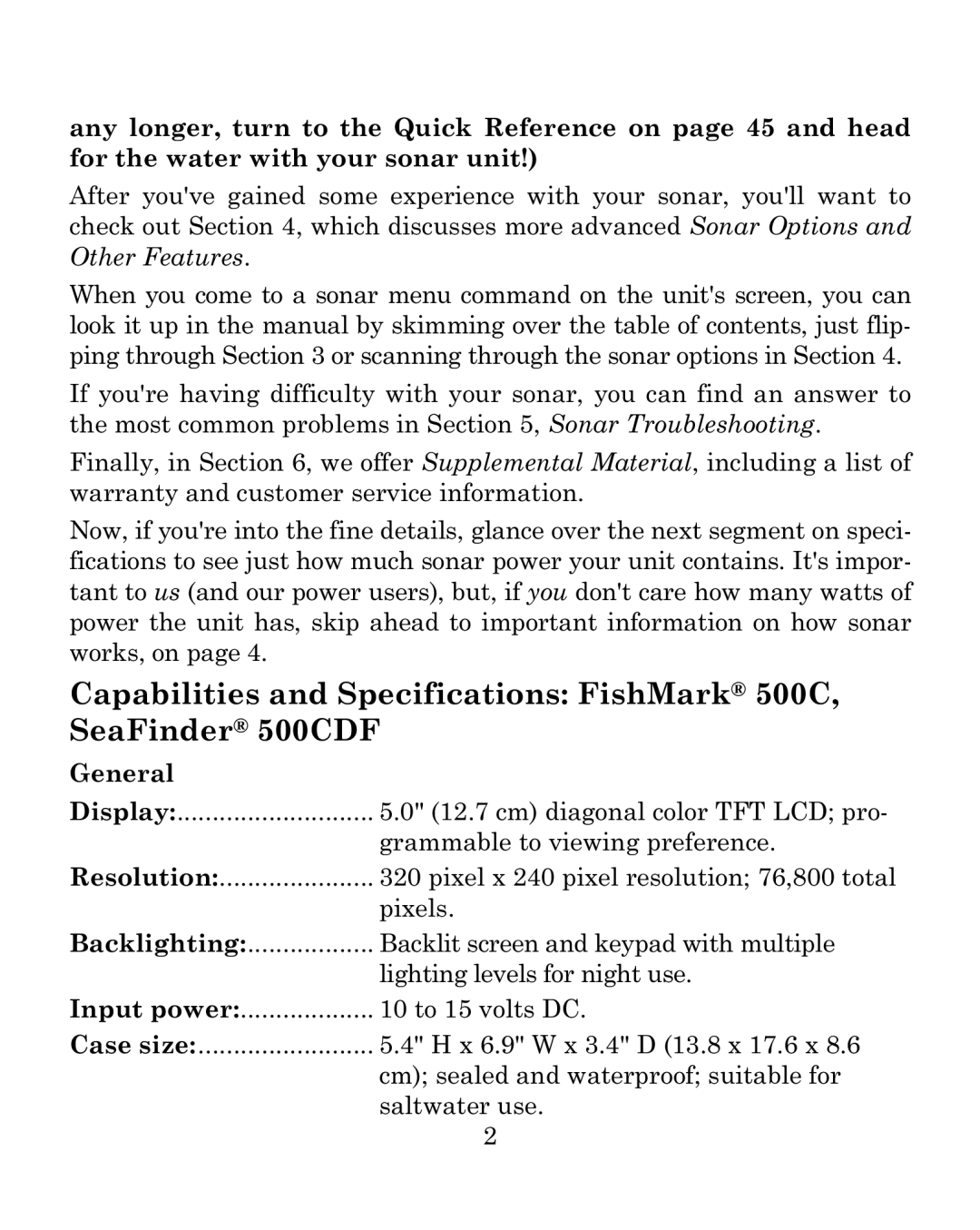 Eagle Electronics 500CDF manual 