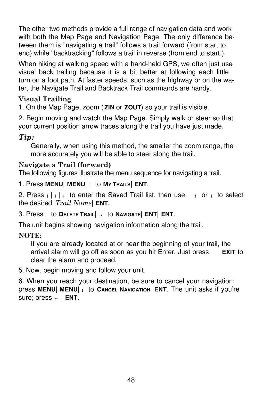 Eagle Electronics 502C manual Visual Trailing 