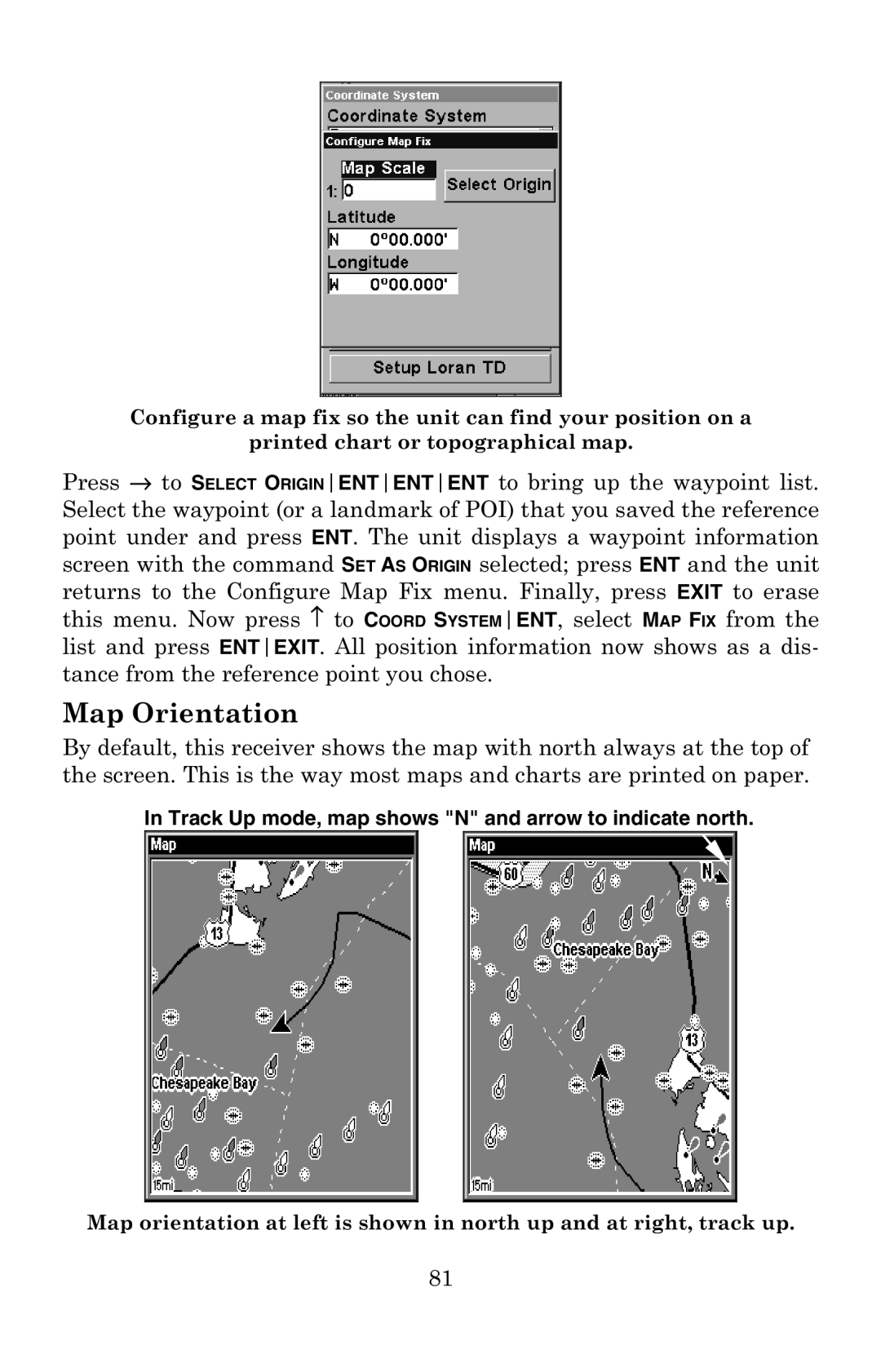 Eagle Electronics 502C manual Map Orientation 