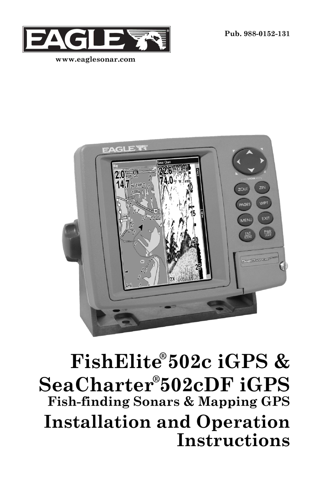 Eagle Electronics manual FishElite502c iGPS & SeaCharter502cDF iGPS 