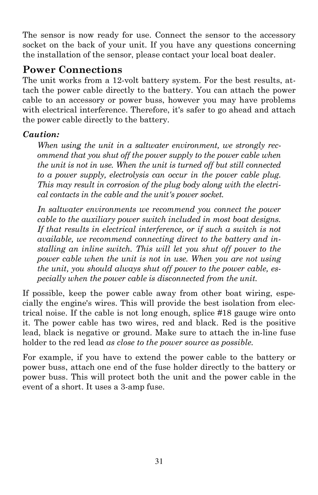 Eagle Electronics 502cDF manual Power Connections 