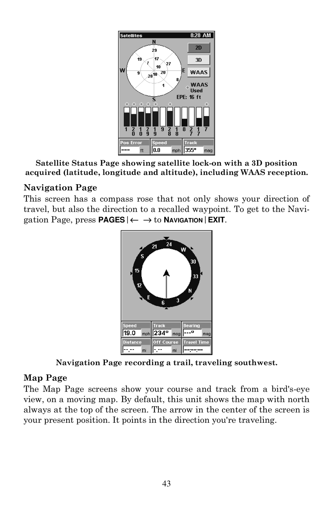 Eagle Electronics 502cDF manual Navigation, Map 