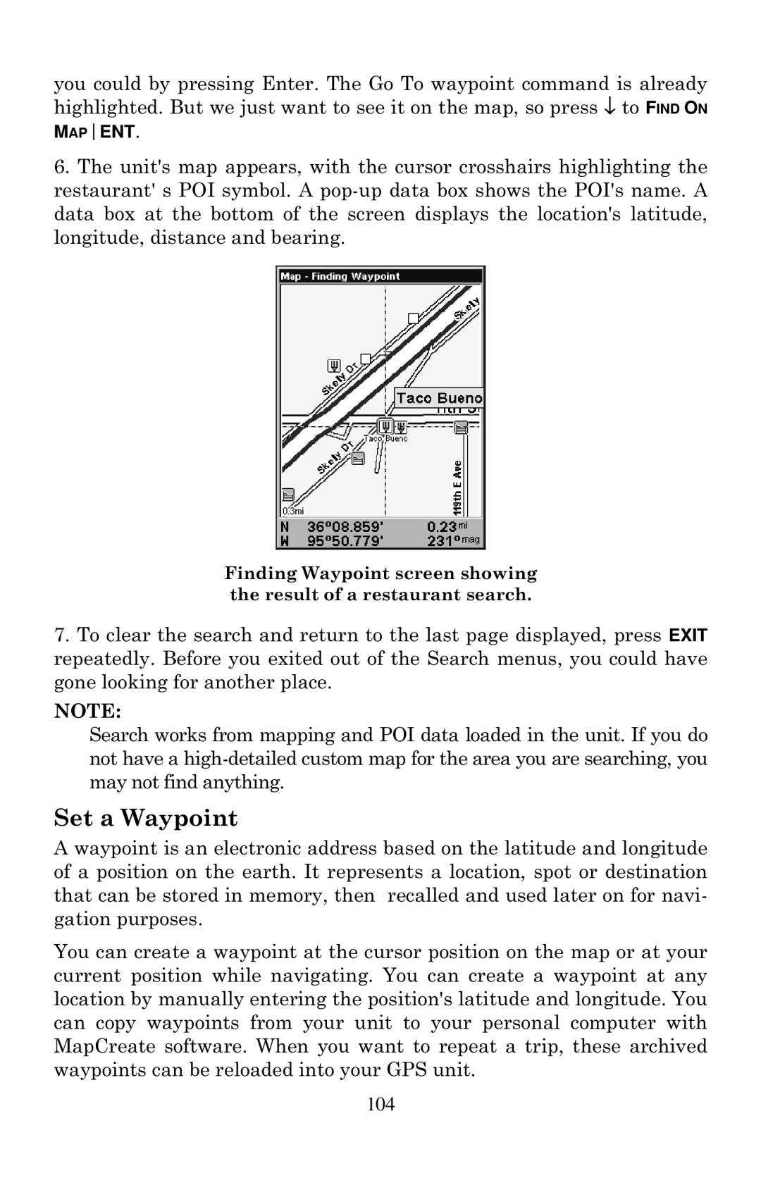 Eagle Electronics 640C, 640cDF manual Set a Waypoint 