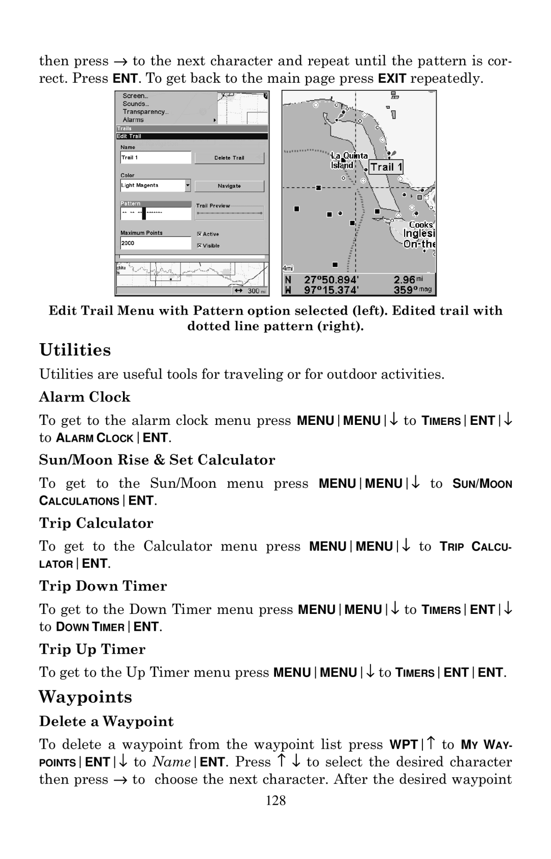 Eagle Electronics 640C, 640cDF manual Utilities, Waypoints 