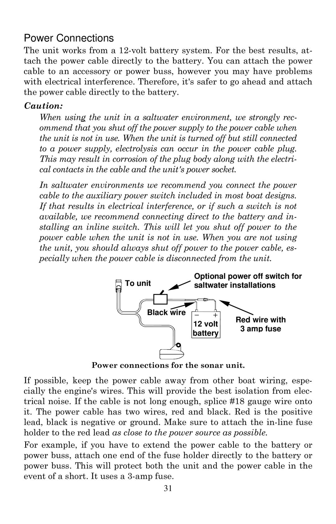 Eagle Electronics 640C, 640cDF manual Power Connections 