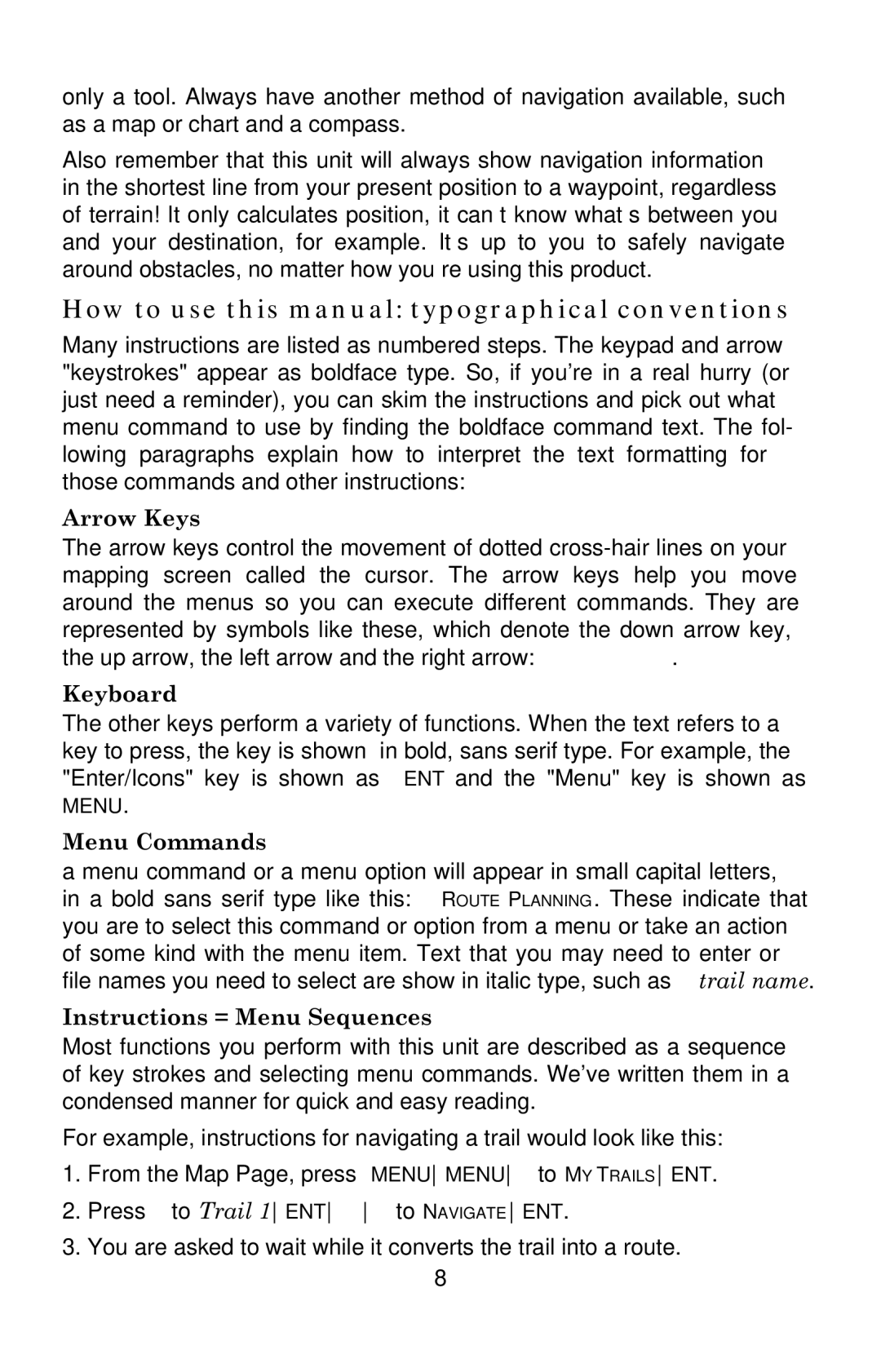 Eagle Electronics 640c How to use this manual typographical conventions 