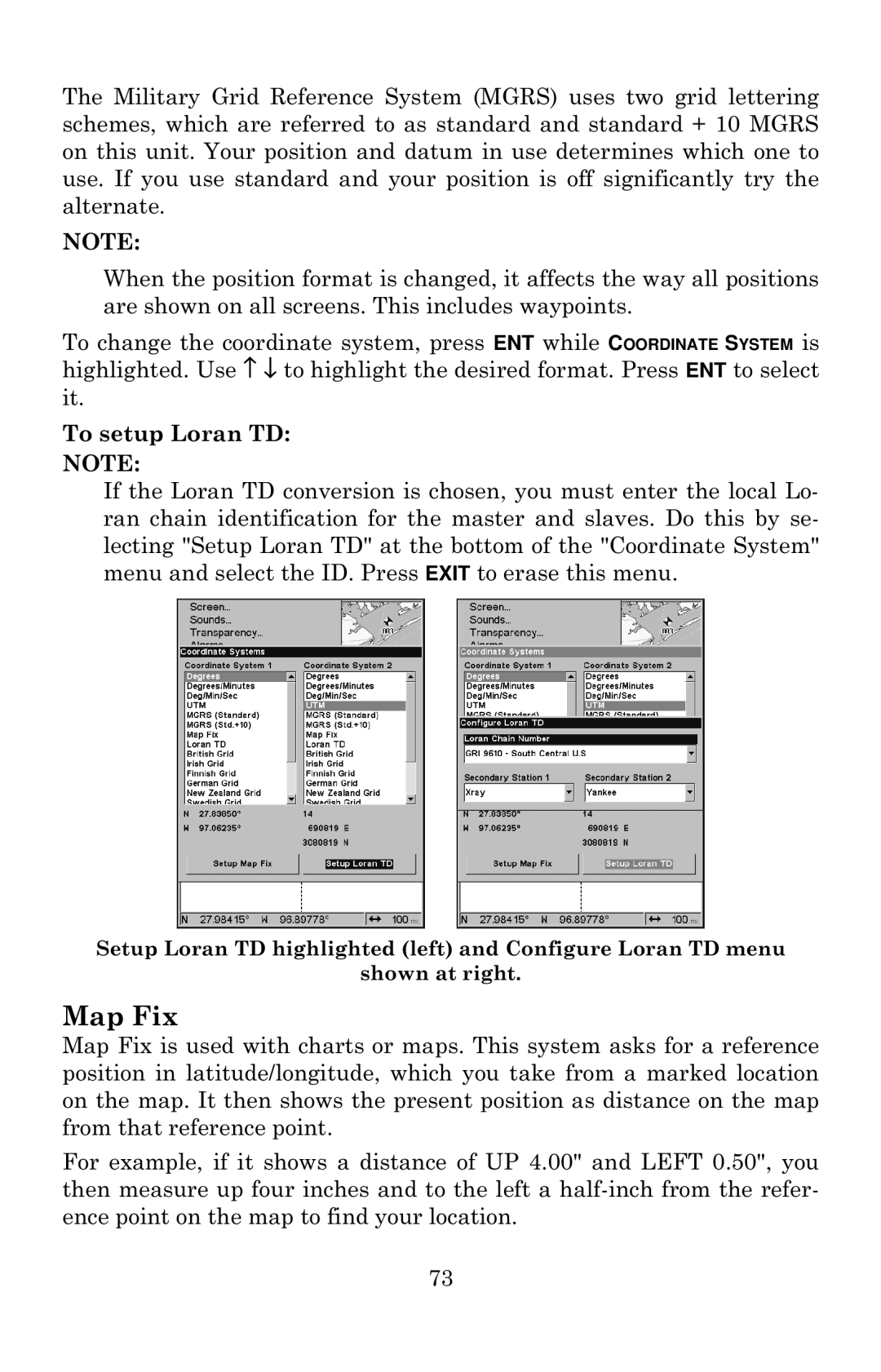 Eagle Electronics 640c manual Map Fix 