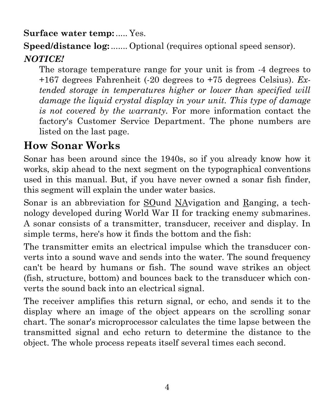 Eagle Electronics 640c manual How Sonar Works 