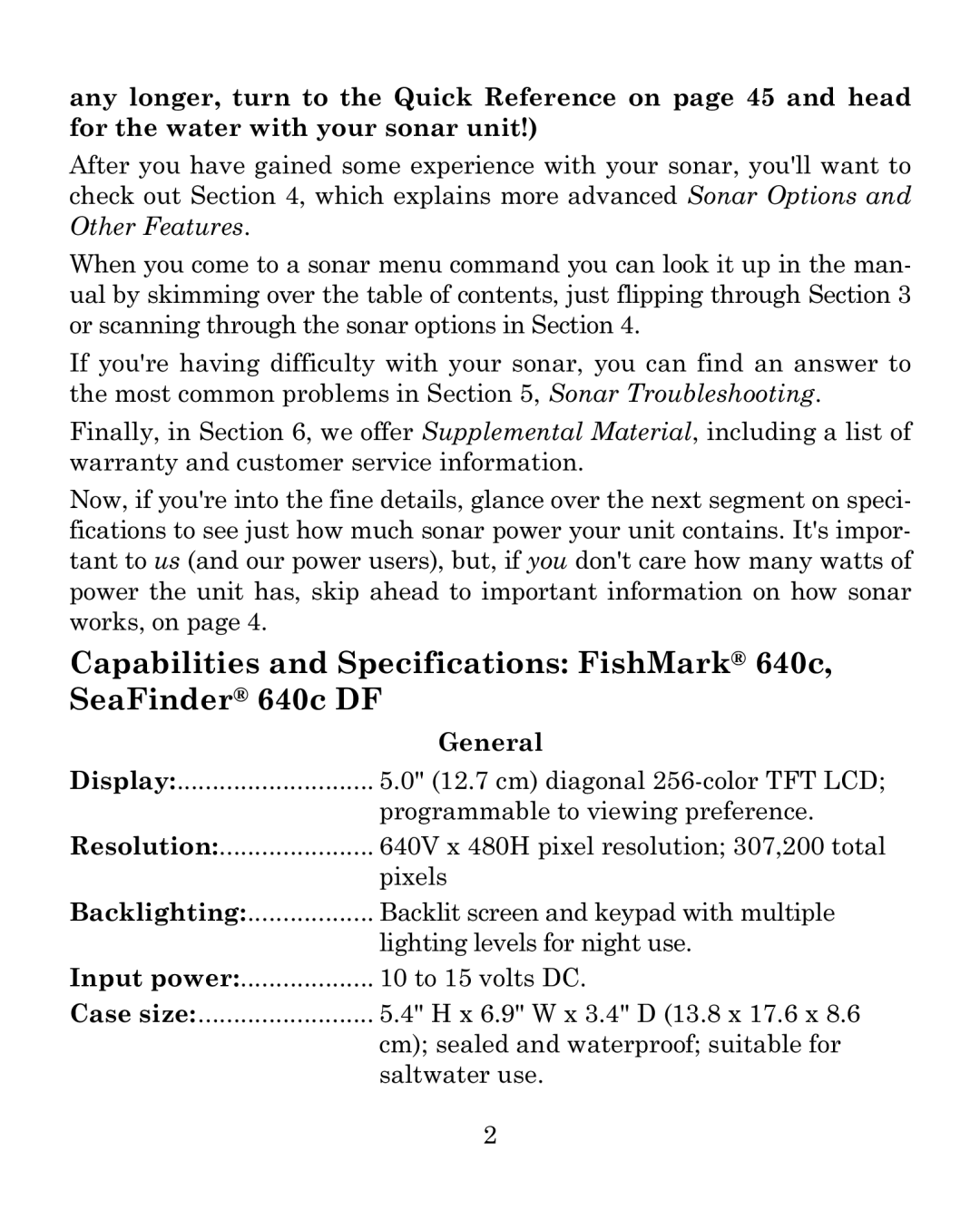 Eagle Electronics 640c manual General 