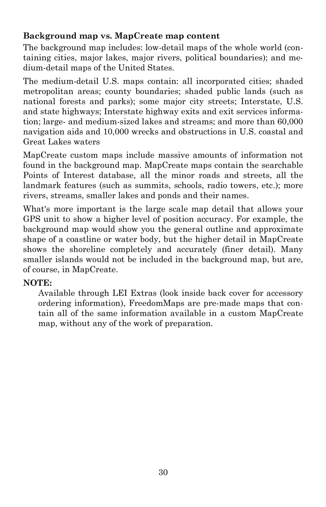 Eagle Electronics 642c iGPS manual Background map vs. MapCreate map content 