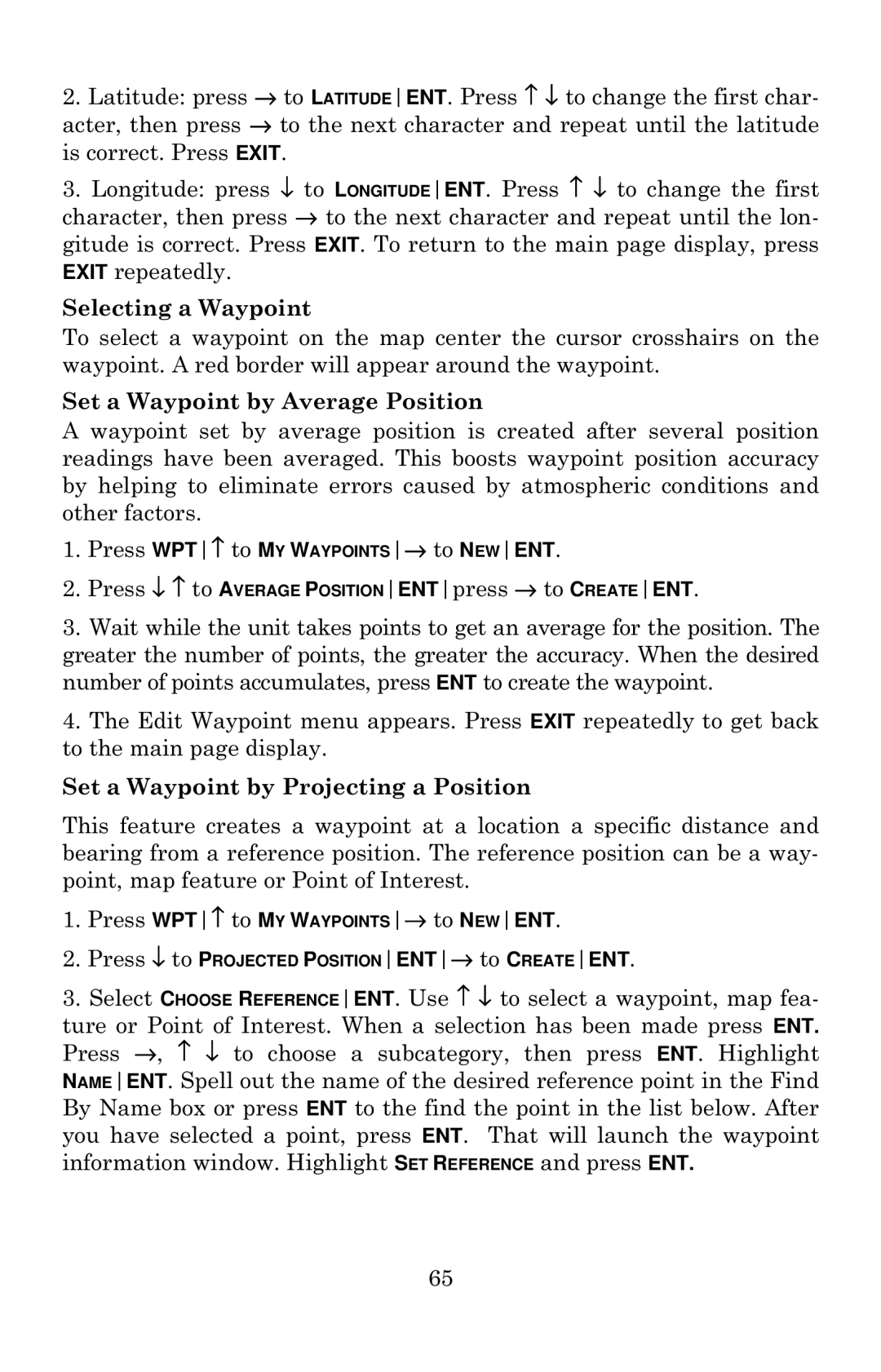 Eagle Electronics 642c iGPS manual Selecting a Waypoint 