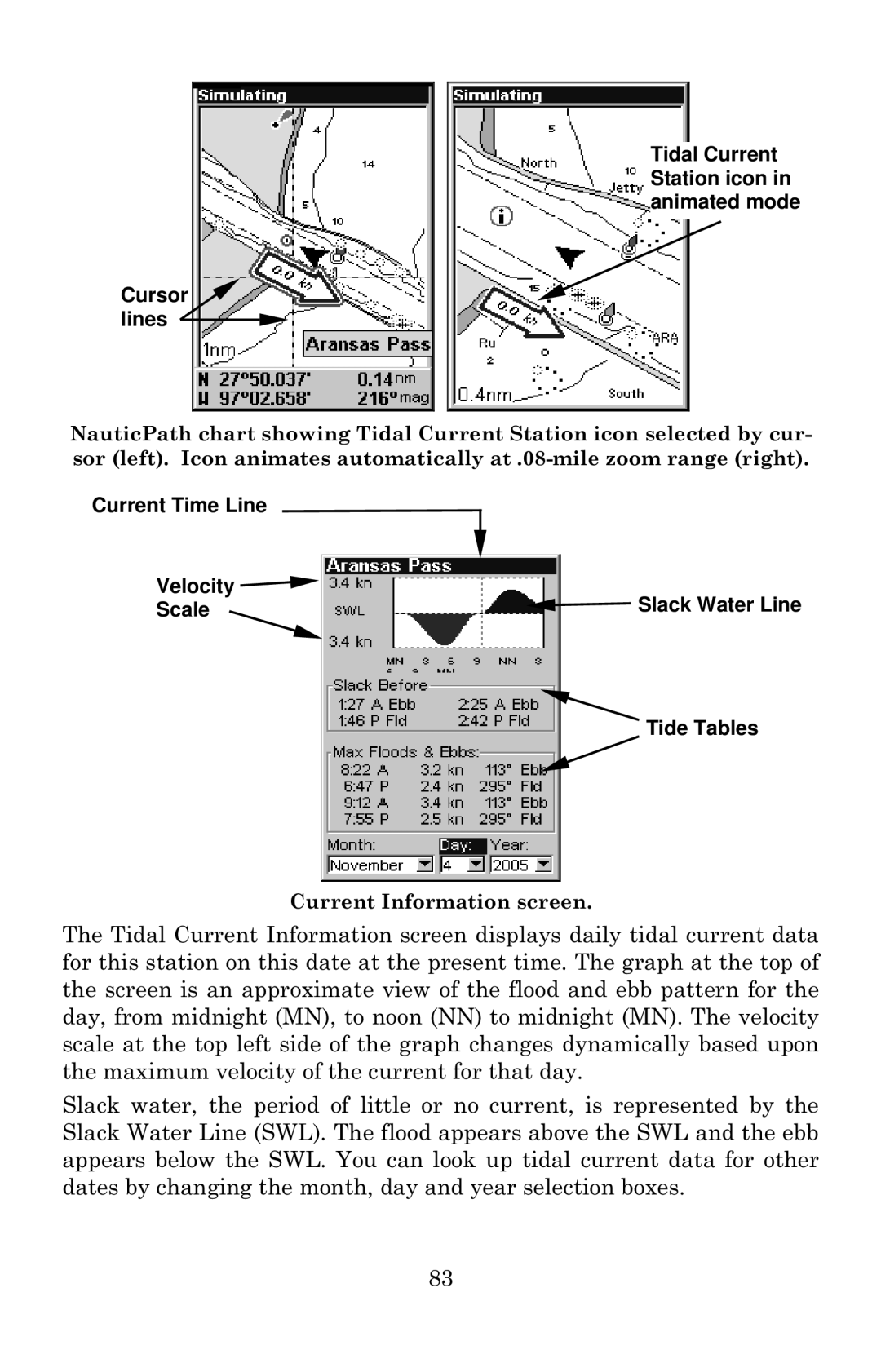 Eagle Electronics 642c iGPS manual Current Time Line Velocity 