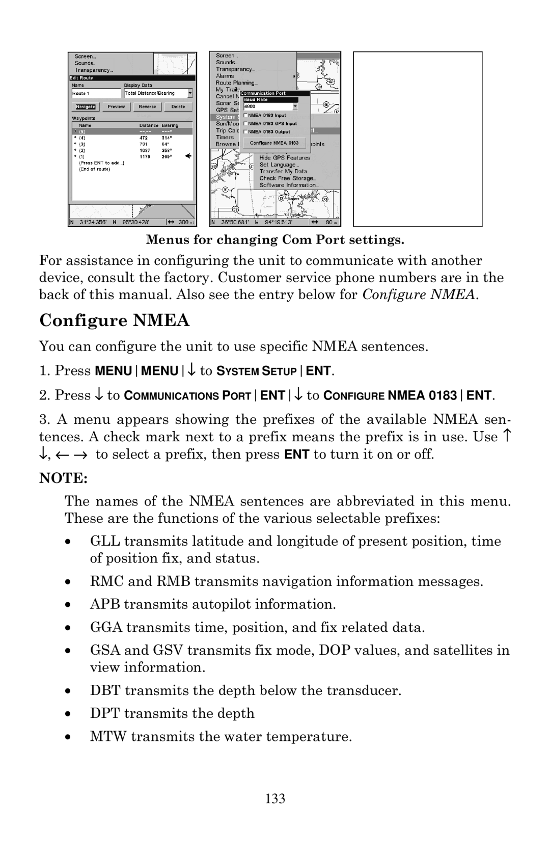 Eagle Electronics 642cDF manual Configure Nmea 