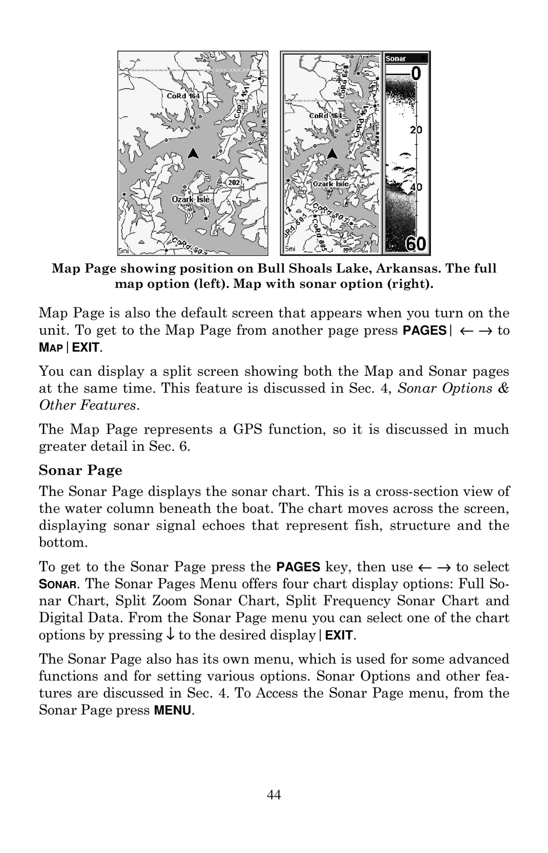 Eagle Electronics 642cDF manual Sonar 