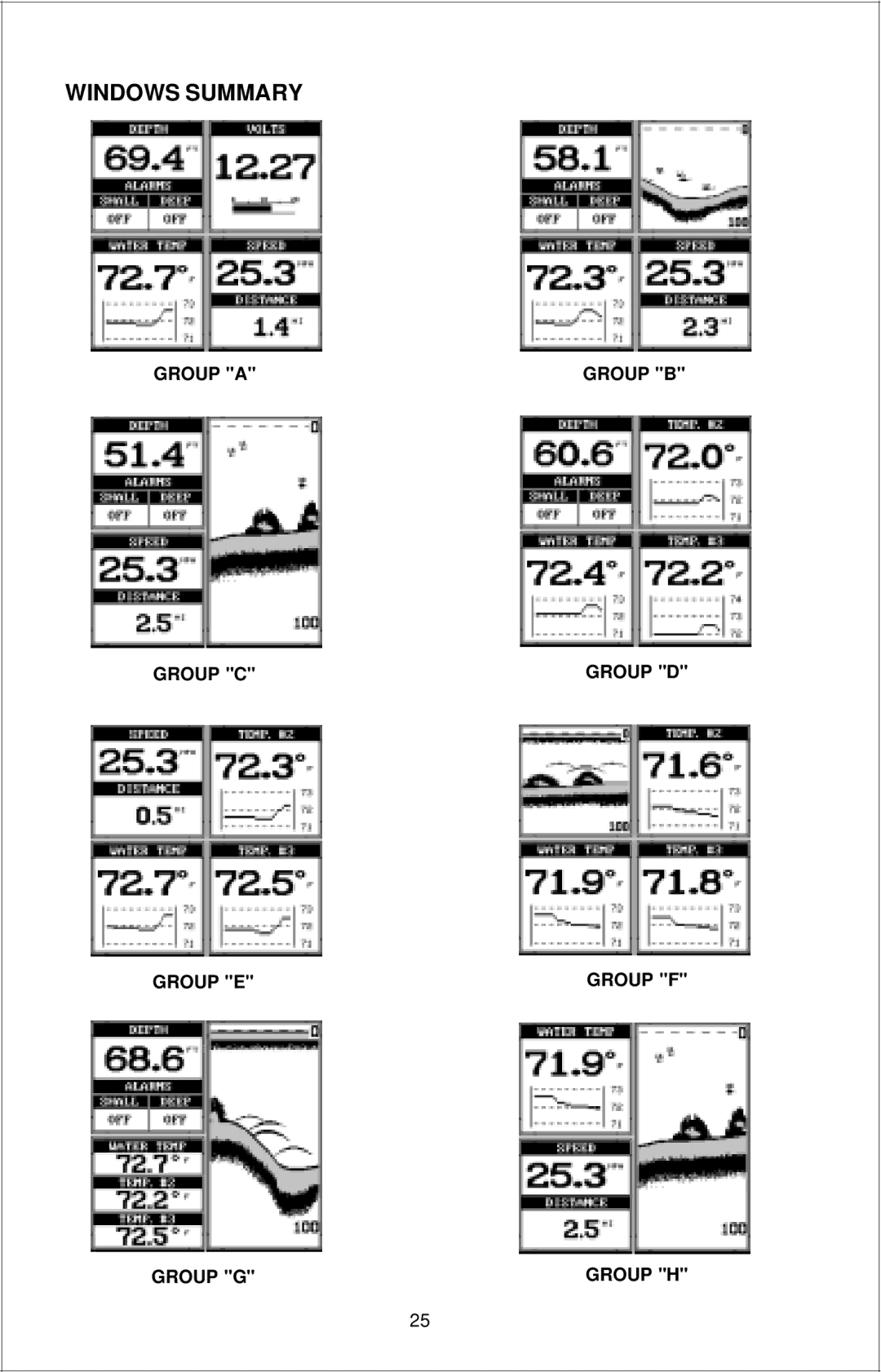 Eagle Electronics Accura 240 manual Windows Summary 