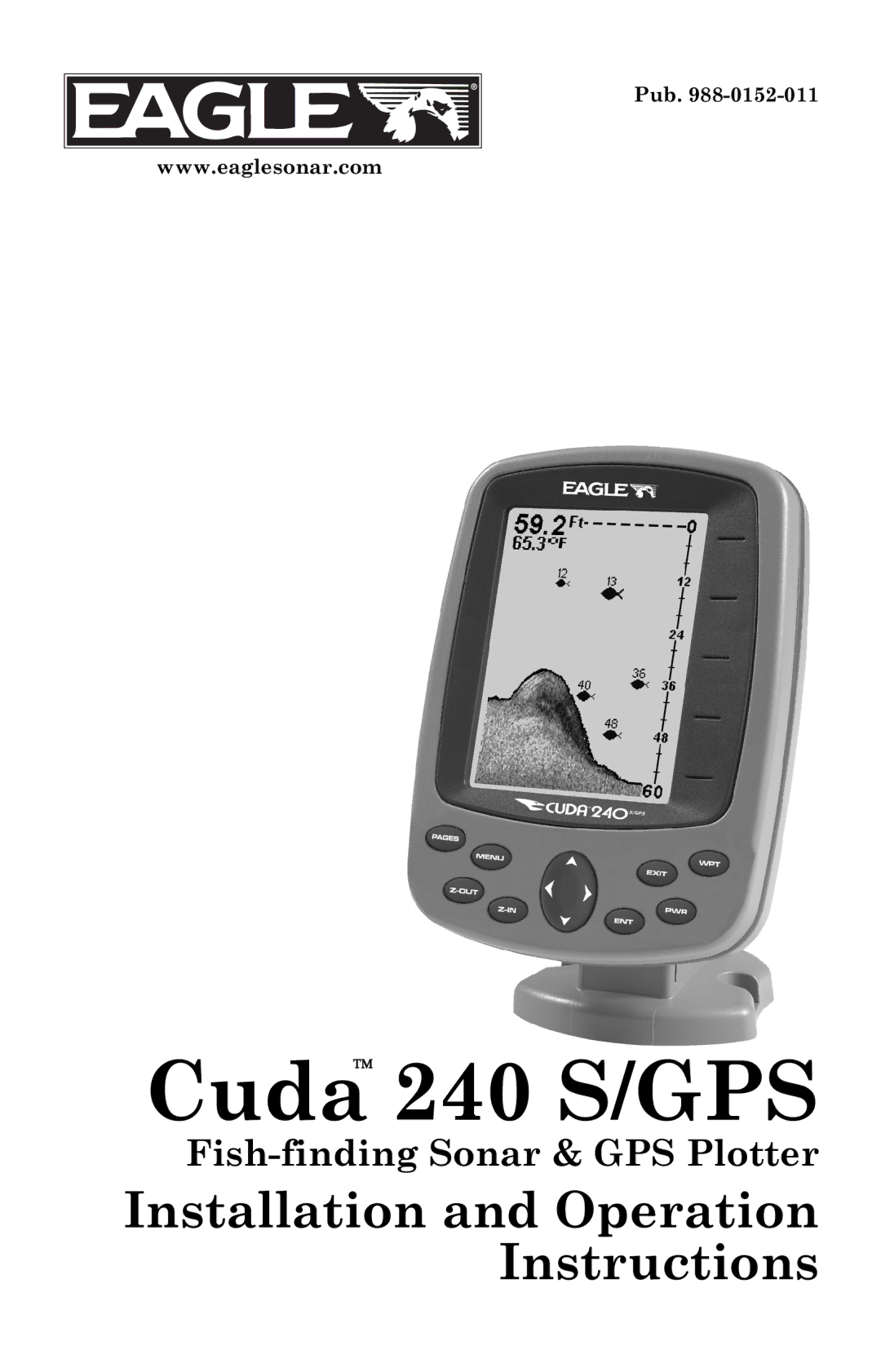 Eagle Electronics Cuda 240 S/GPS manual Cuda 240 S/GPS 