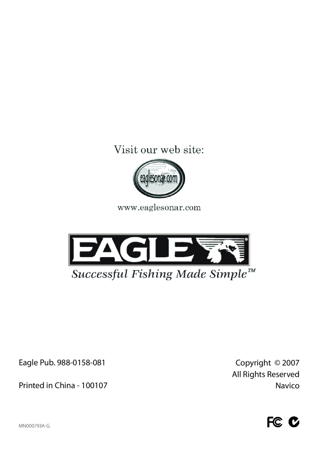 Eagle Electronics EHR-10 manual Eagle Pub Copyright 