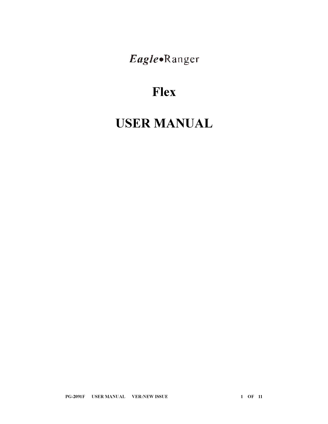 Eagle Electronics PG-2091F user manual Flex 