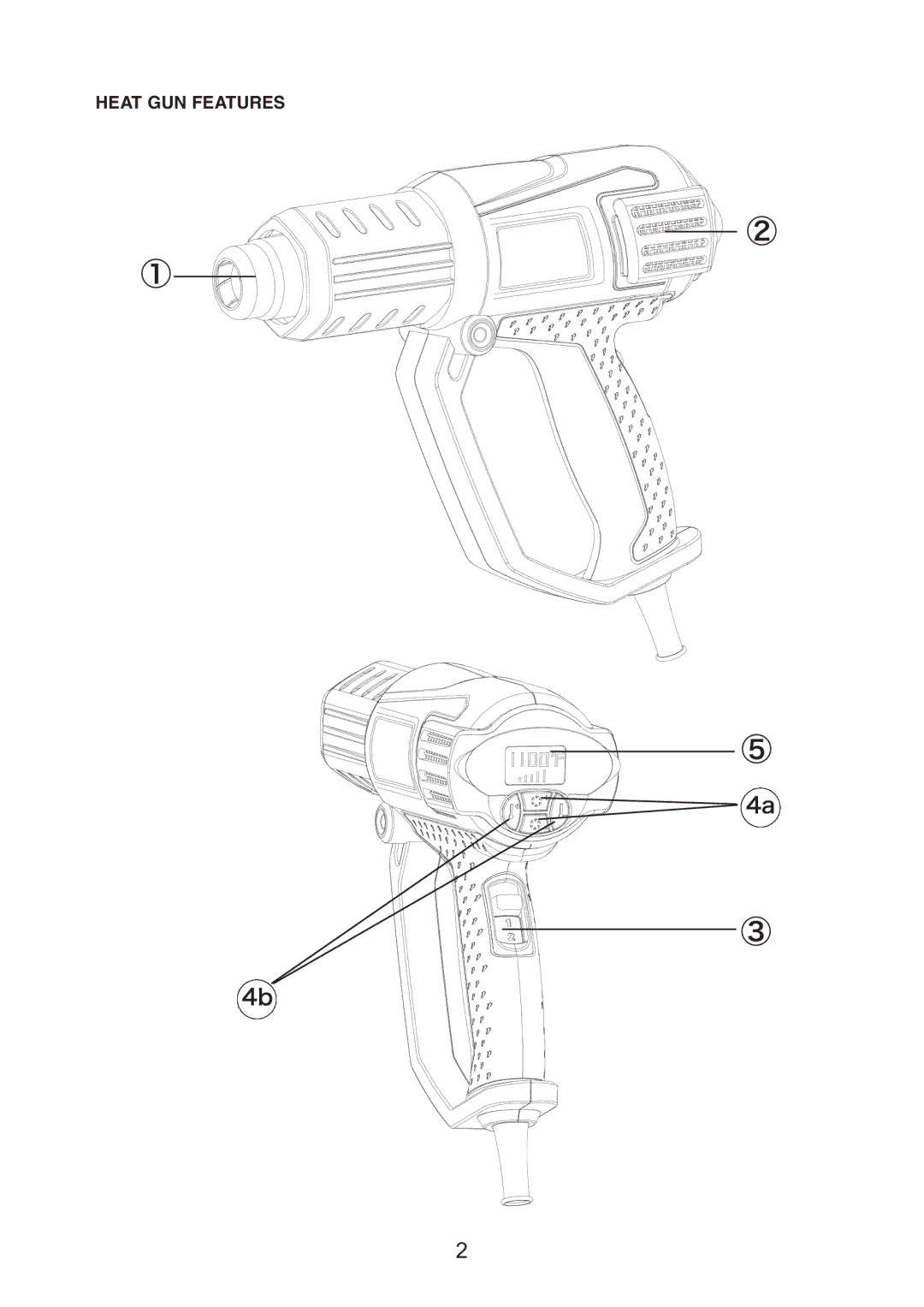 Earlex HG2000 operating instructions Heat GUN Features 