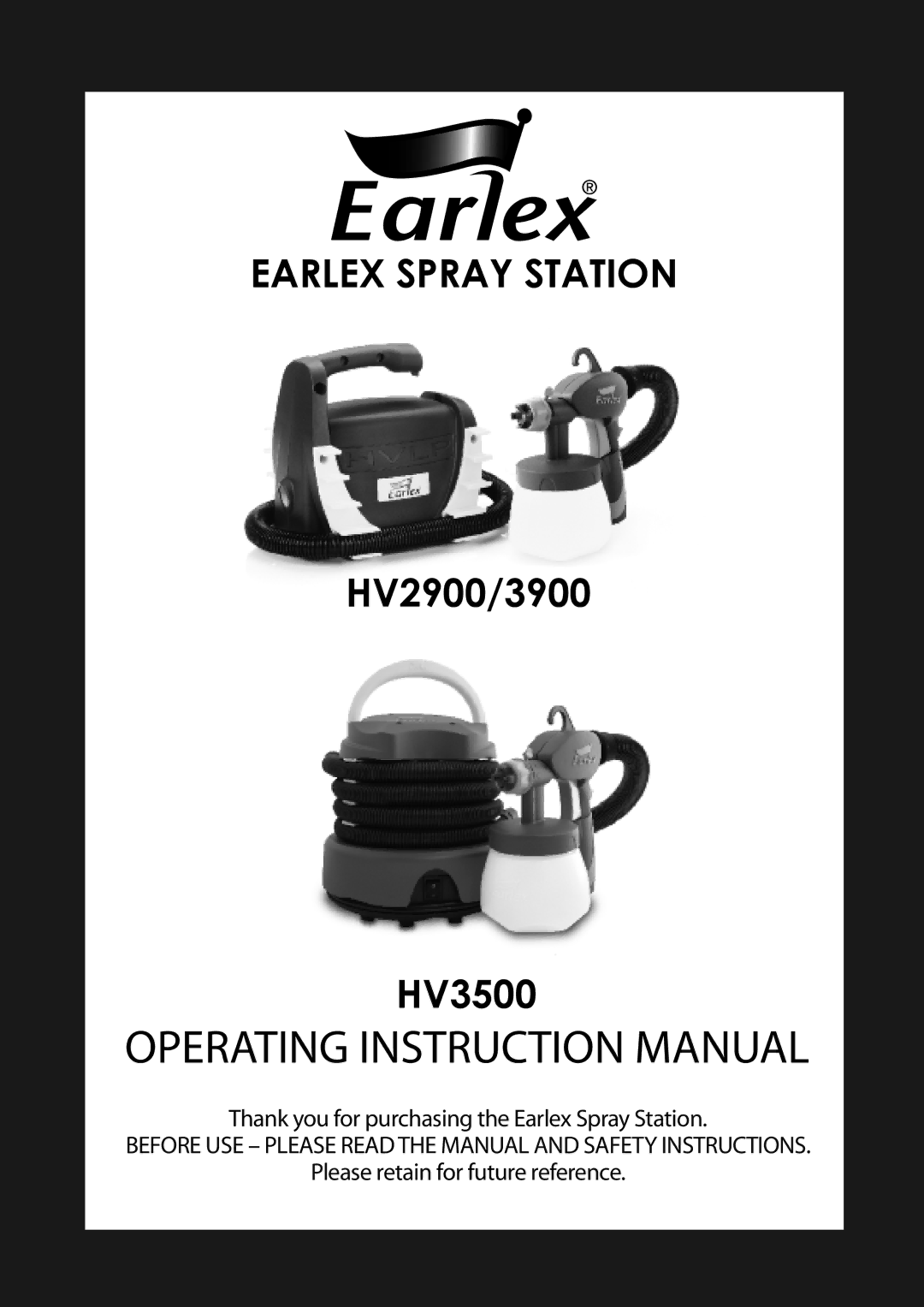 Earlex HV3500, HV3900, HV2900 instruction manual Earlex Spray Station 