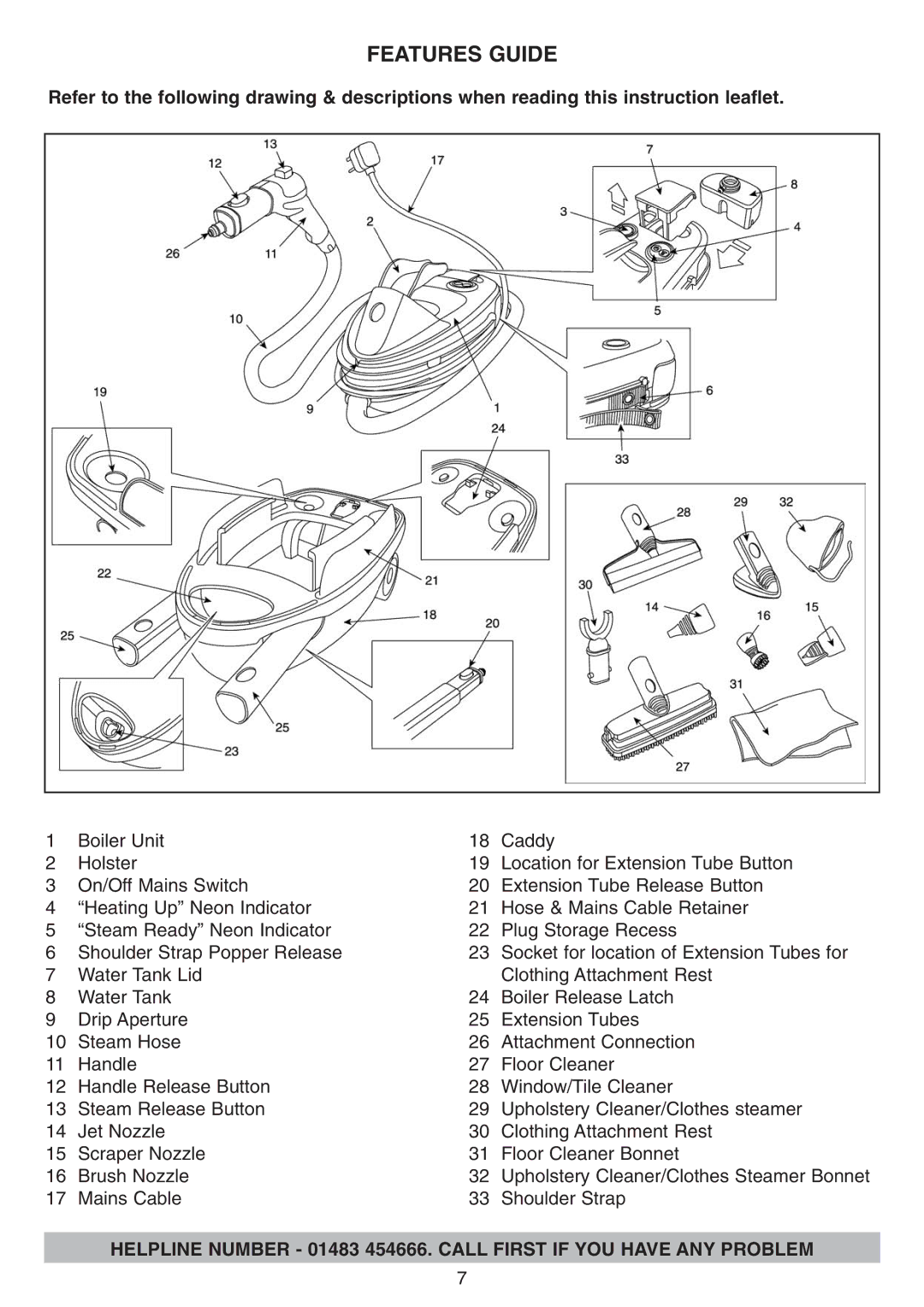 Earlex IS2000 manual Features Guide 