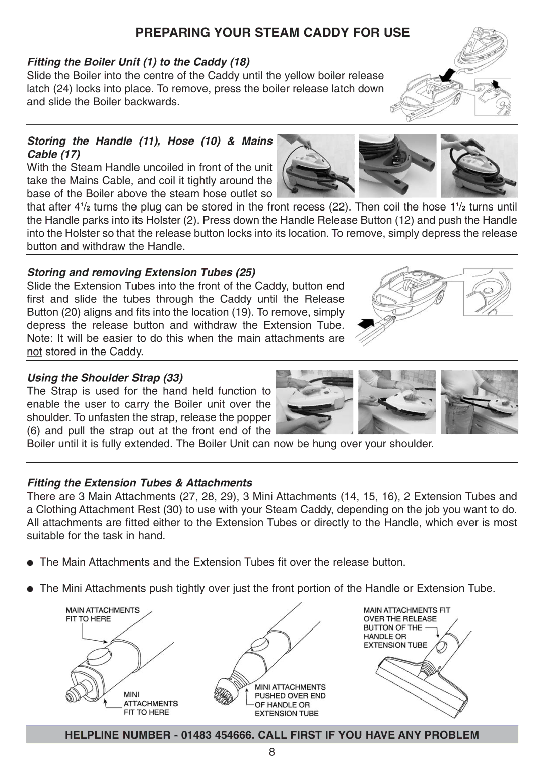 Earlex IS2000 manual Preparing Your Steam Caddy for USE 