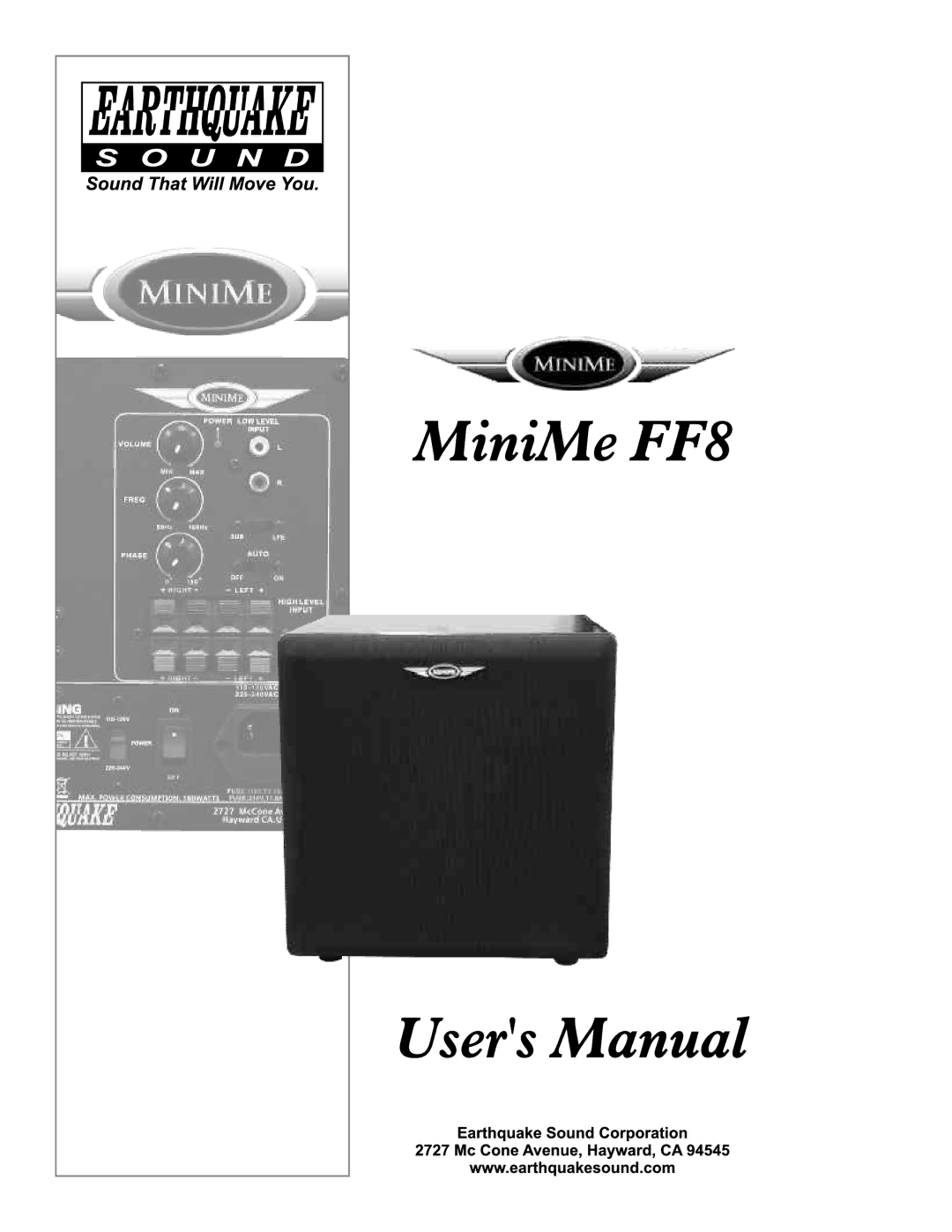 Earthquake Sound FF8 manual 