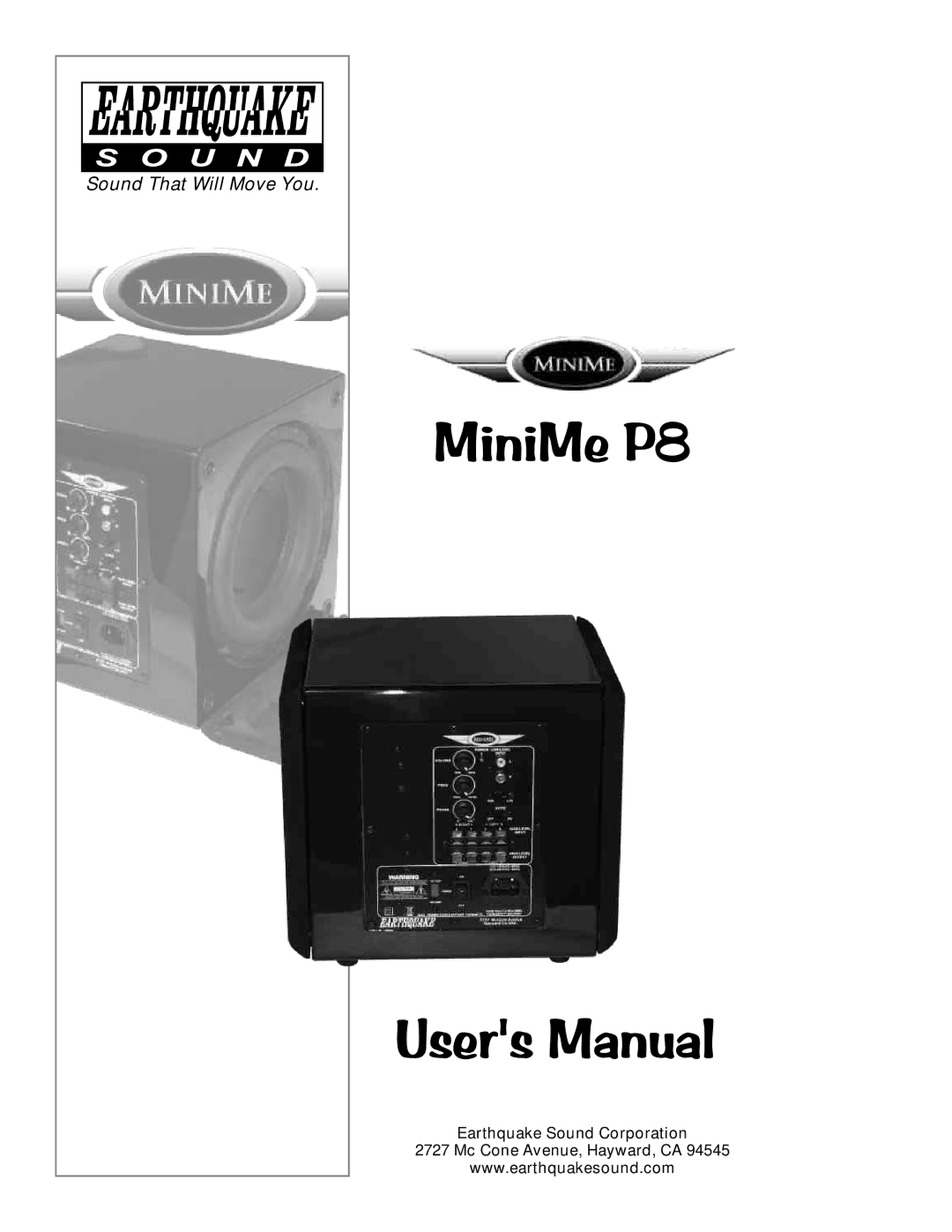 Earthquake Sound P8 manual Sound That Will Move You 