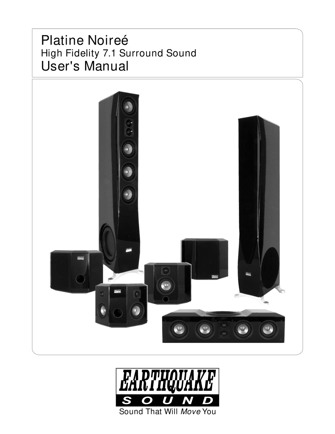 Earthquake Sound PN-4521 user manual Platine Noireé 