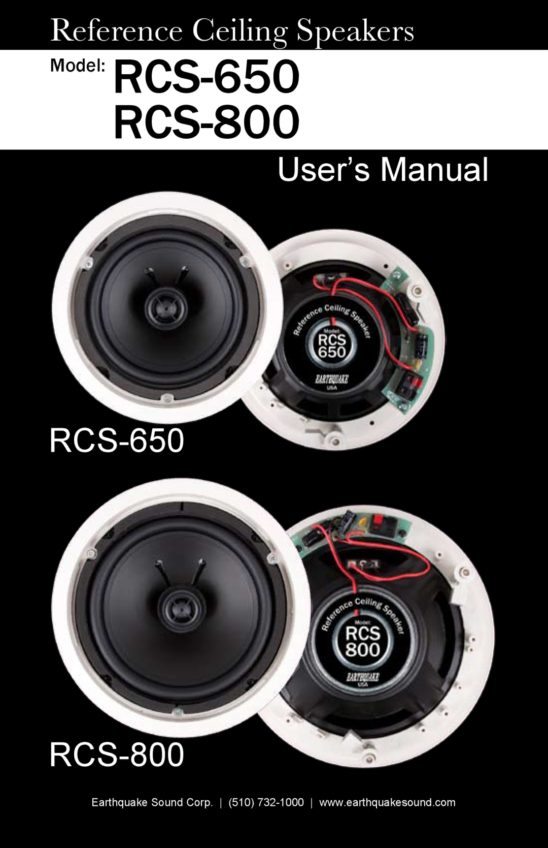 Earthquake Sound RCS-800, RCS-650 user manual 