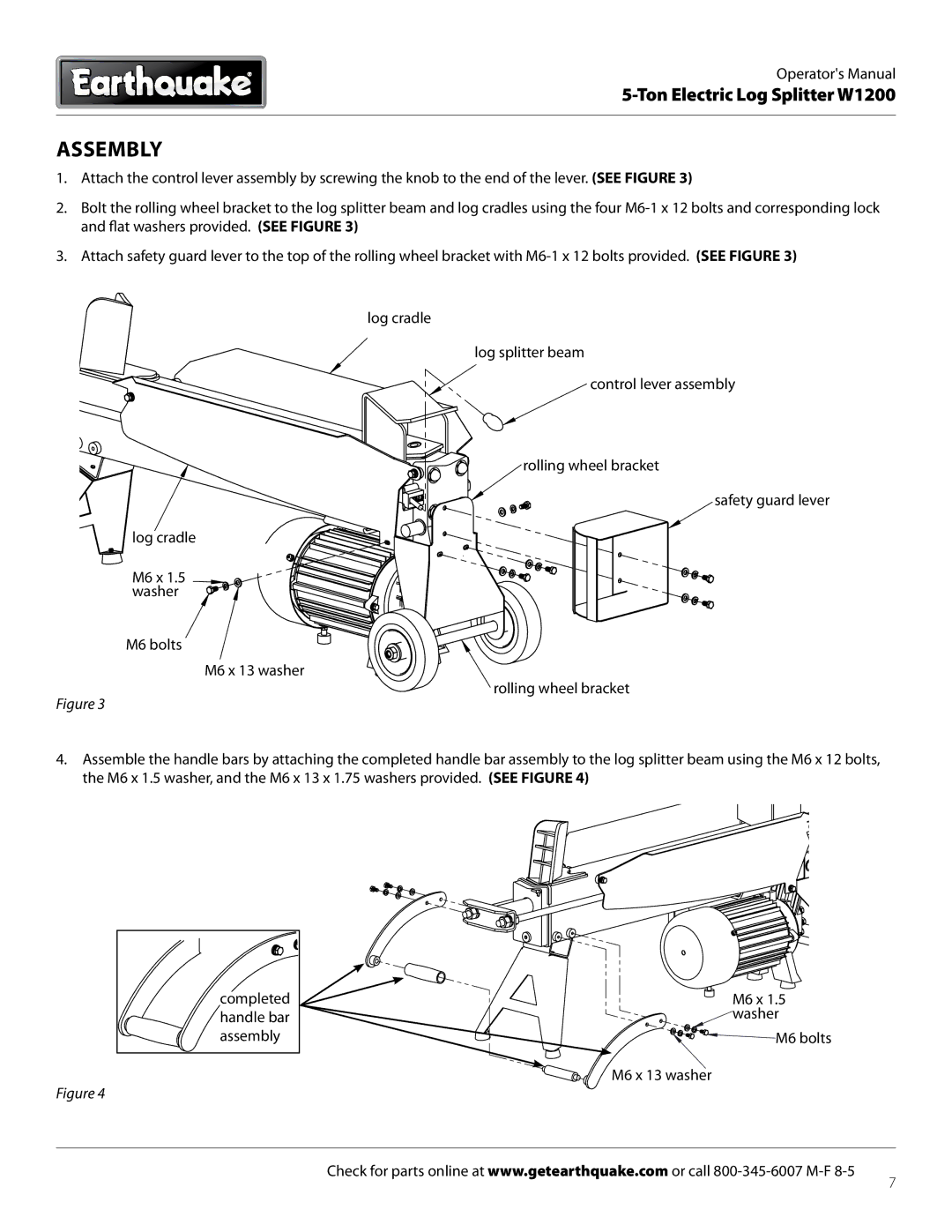 EarthQuake W1200 dimensions Assembly 