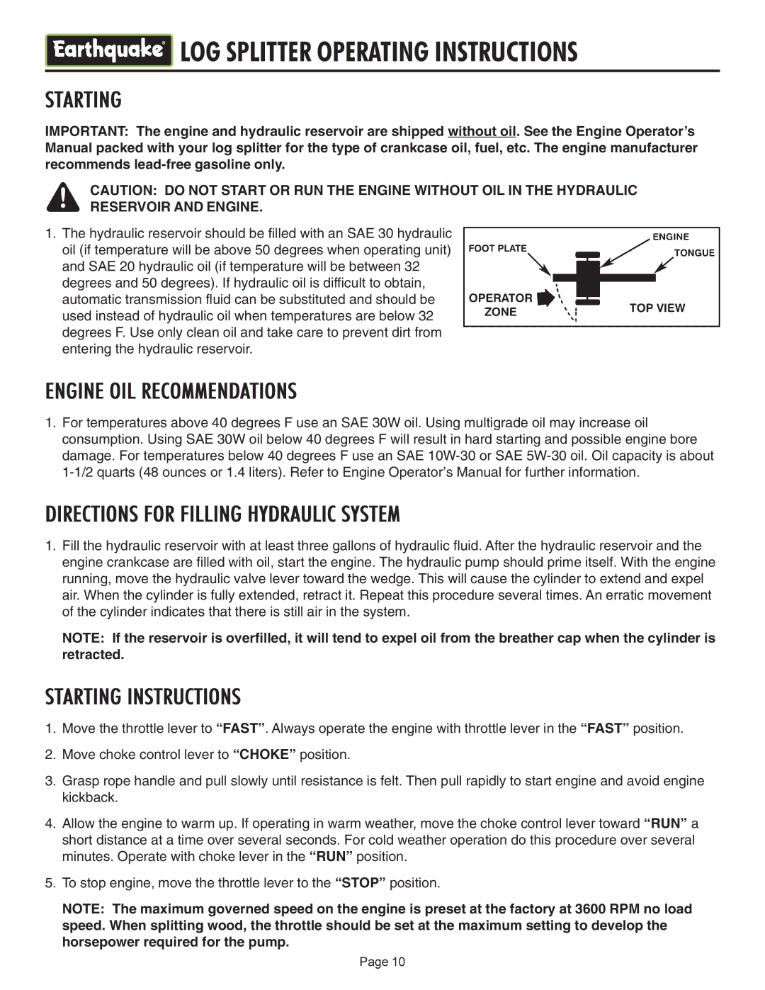 EarthQuake W2808, W2265 operating instructions Retracted 