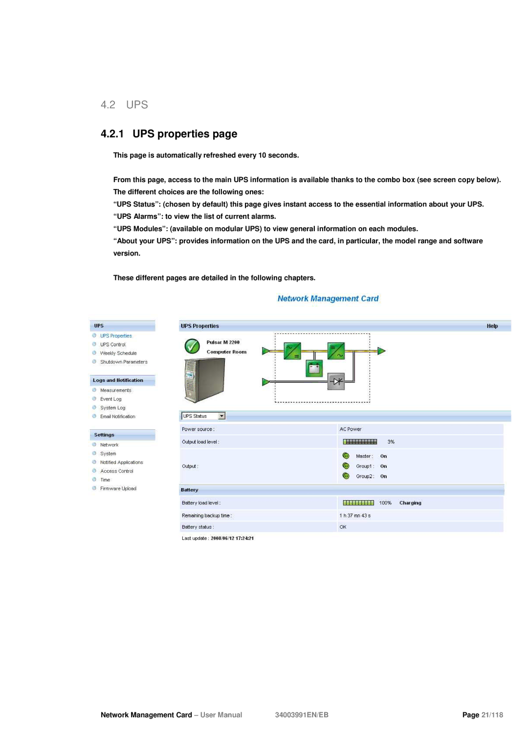 Eaton Electrical 34003991EN/EB user manual Ups, UPS properties 