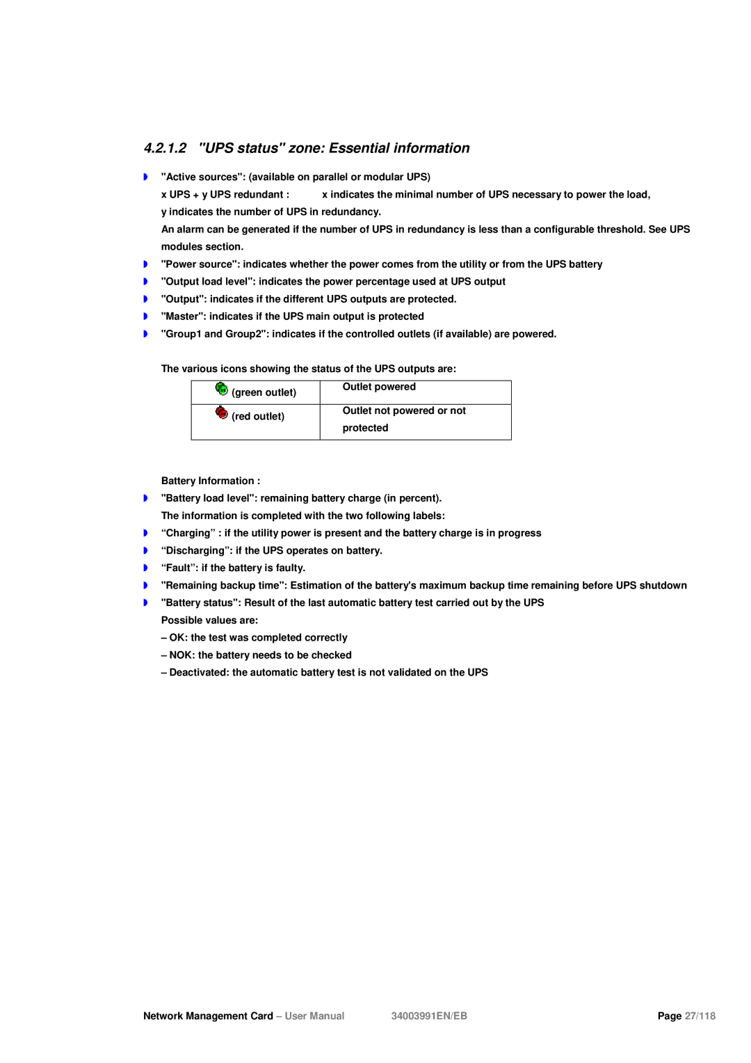 Eaton Electrical 34003991EN/EB user manual UPS status zone Essential information 