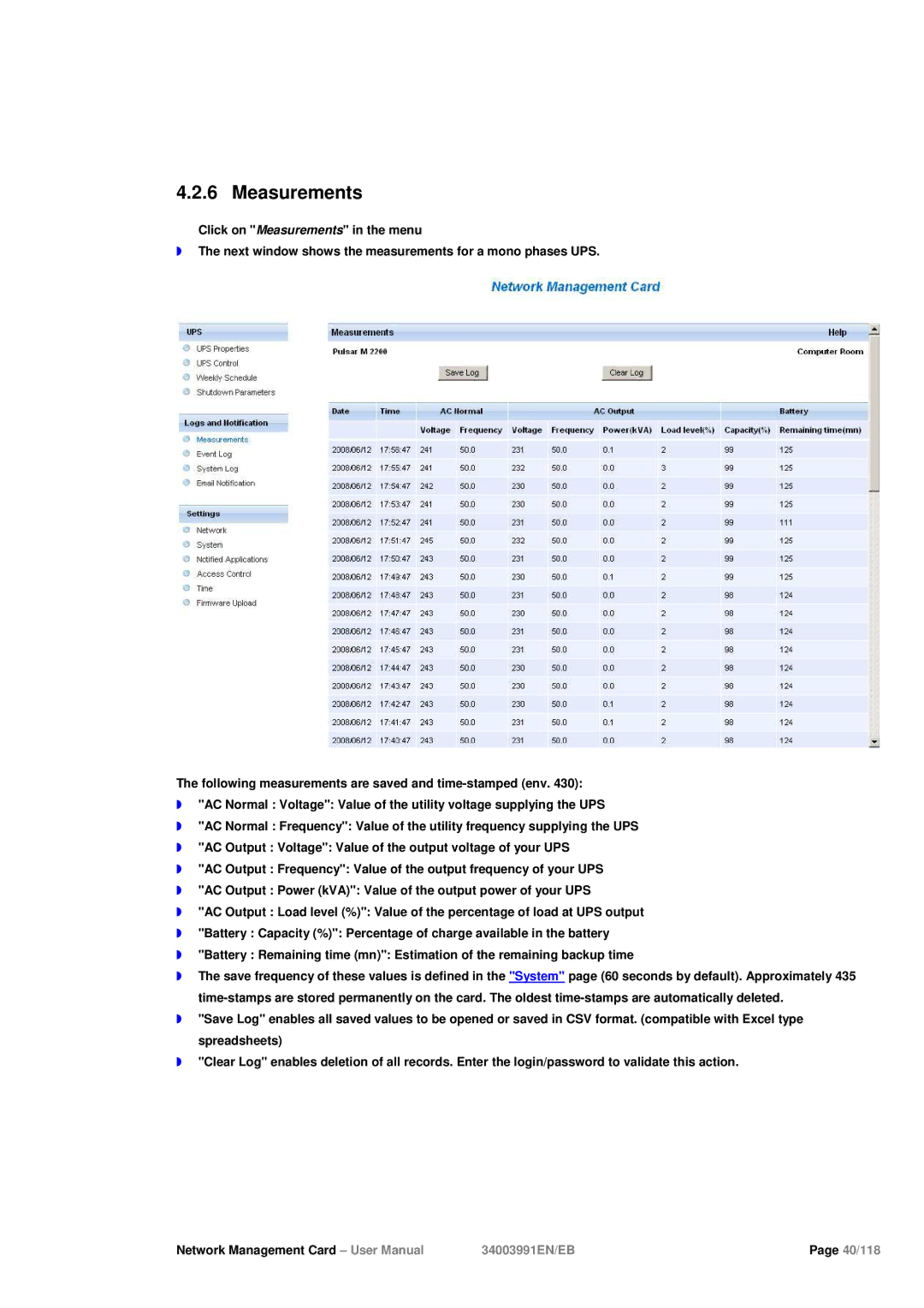 Eaton Electrical 34003991EN/EB user manual Measurements 