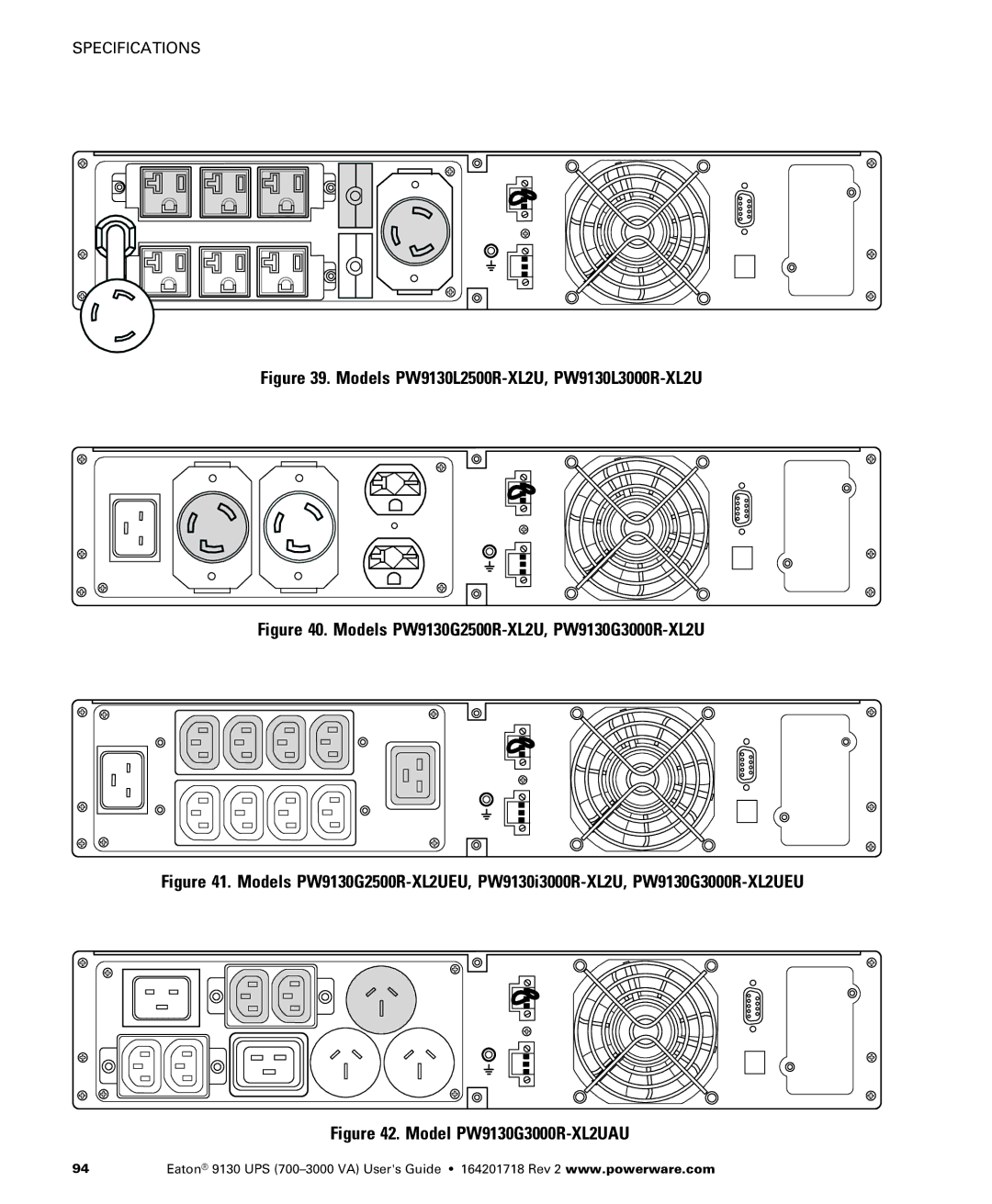 Eaton Electrical manual Models PW9130L2500R-XL2U, PW9130L3000R-XL2U 