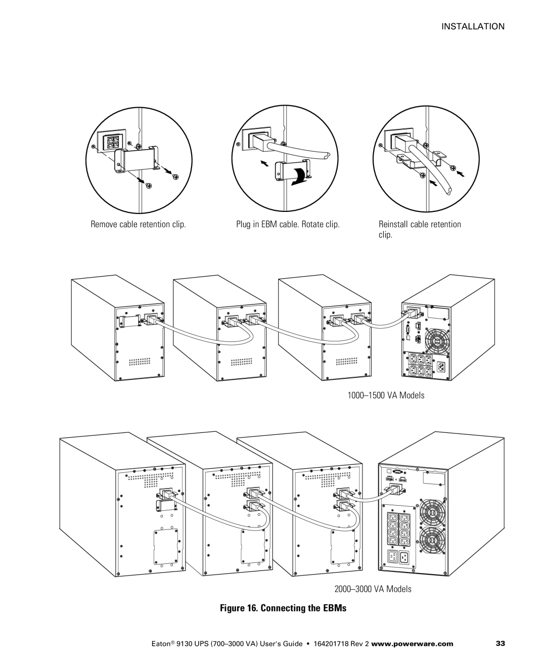 Eaton Electrical 9130 manual Connecting the EBMs 