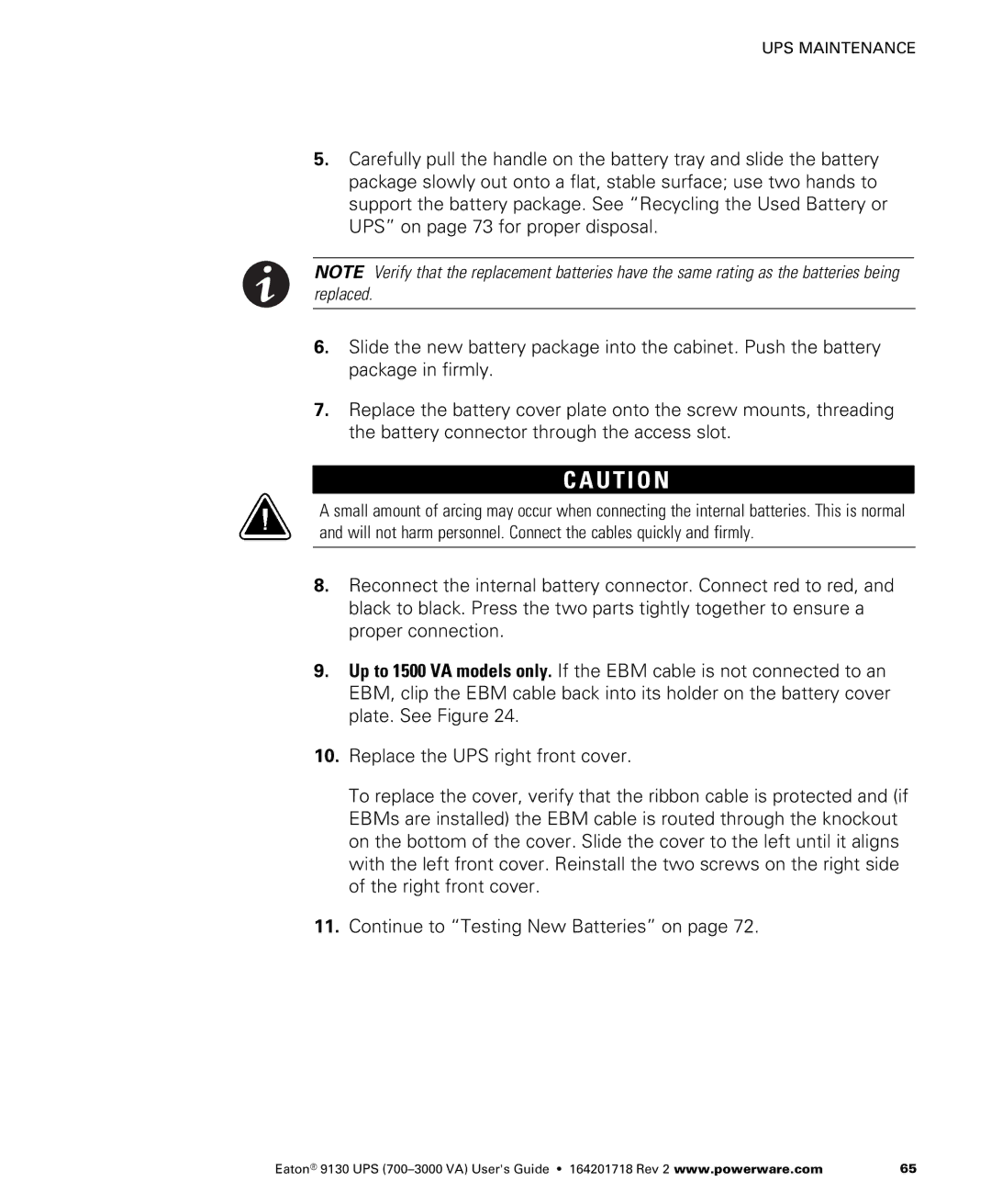 Eaton Electrical 9130 manual U T I O N 