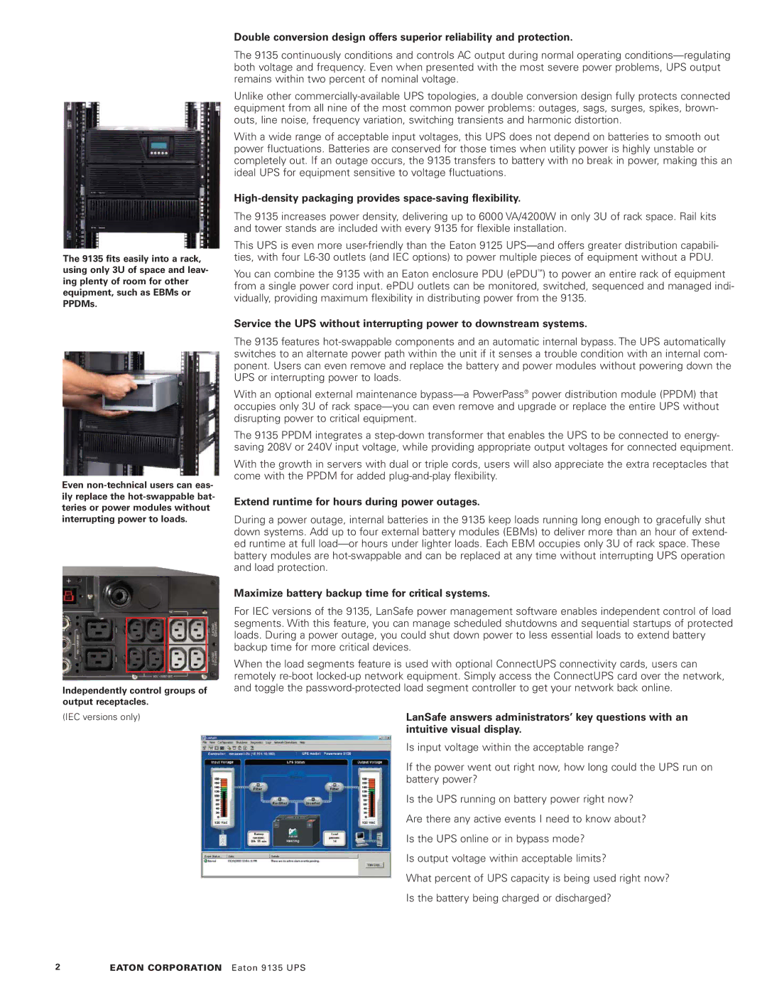 Eaton Electrical 9135 warranty High-density packaging provides space-saving flexibility 