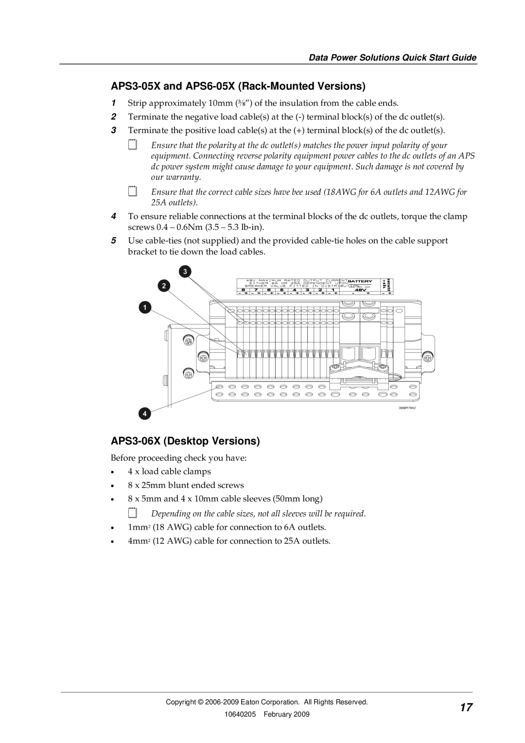 Eaton Electrical 10640205, APR48 quick start 