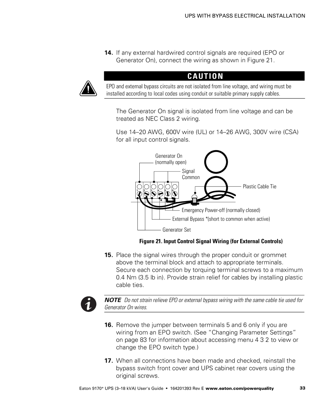 Eaton Electrical ASY0674, ASY0673, ASY0529, ASY0567 manual Input Control Signal Wiring for External Controls 