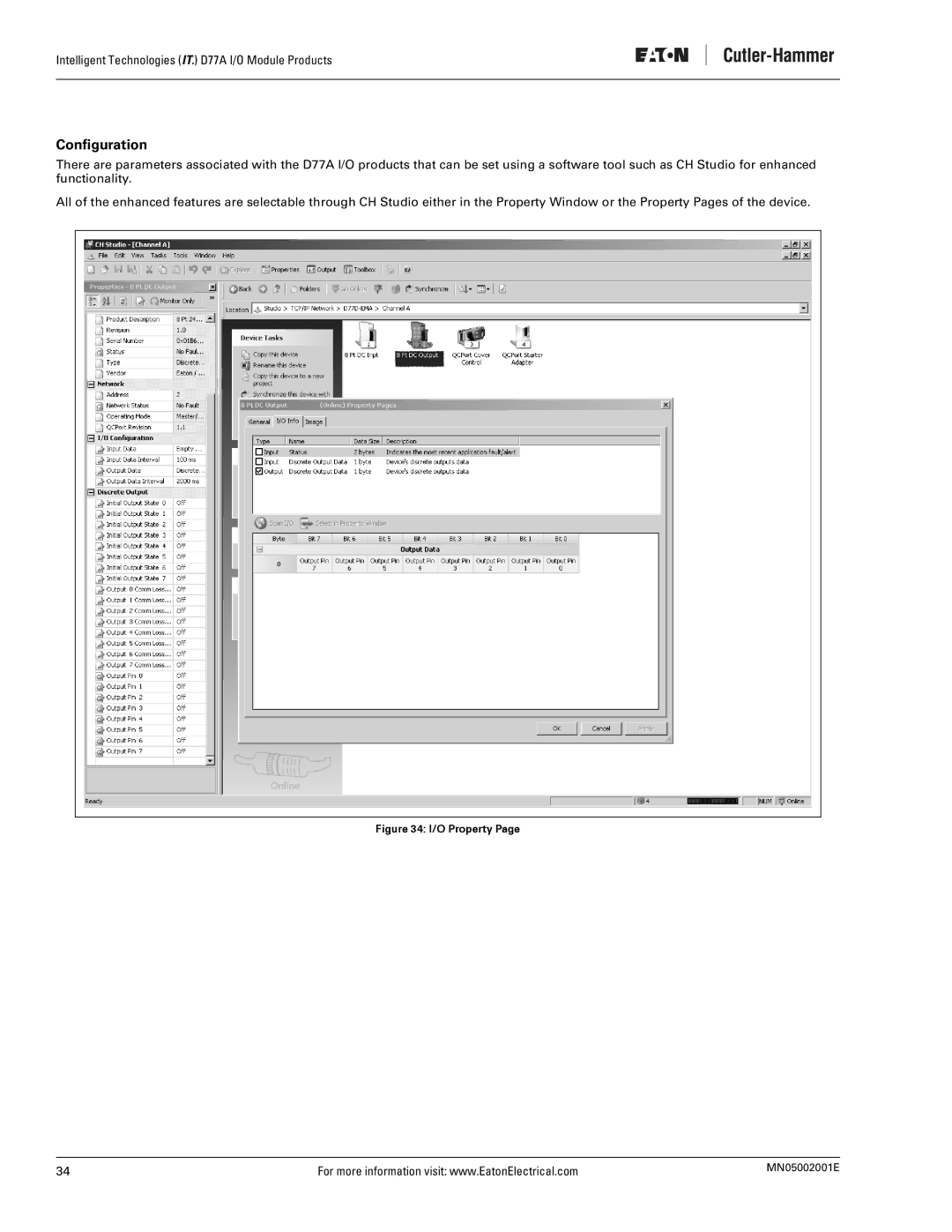 Eaton Electrical D77A user manual Configuration, O Property 