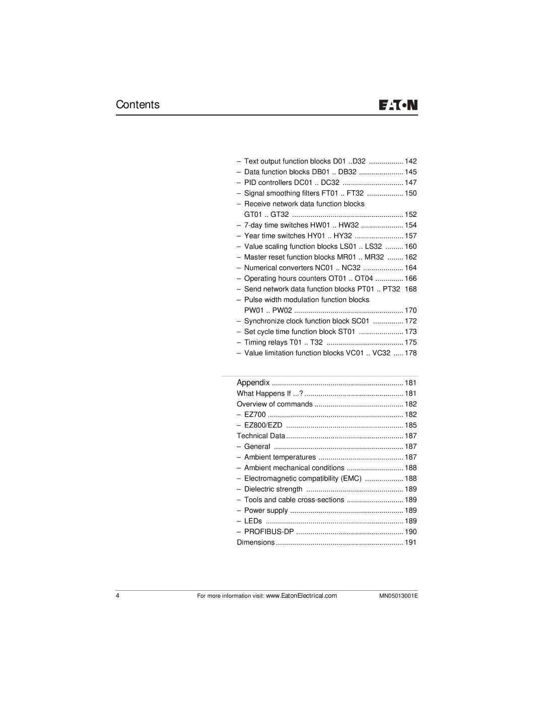 Eaton Electrical EZ204-DP user manual Appendix 