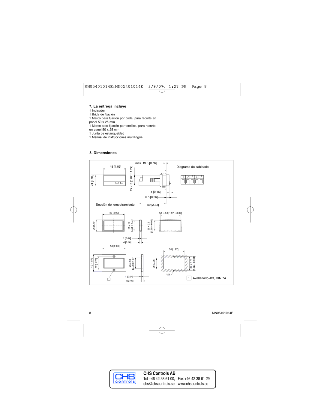 Eaton Electrical MN05401014E manual La entrega incluye, Dimensiones 